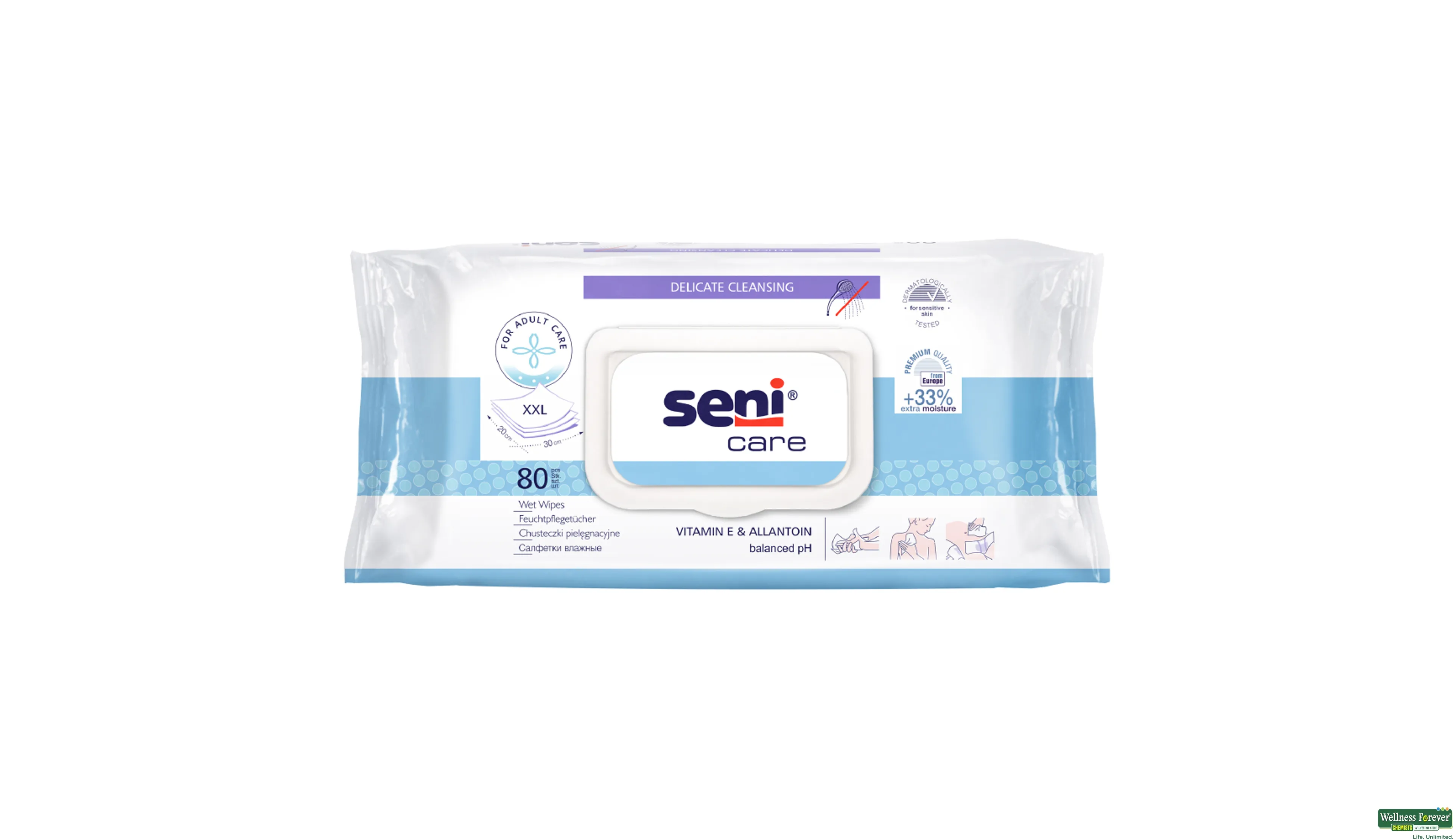 SENI CARE WET WIPES 10PC- 1, 10PC, 