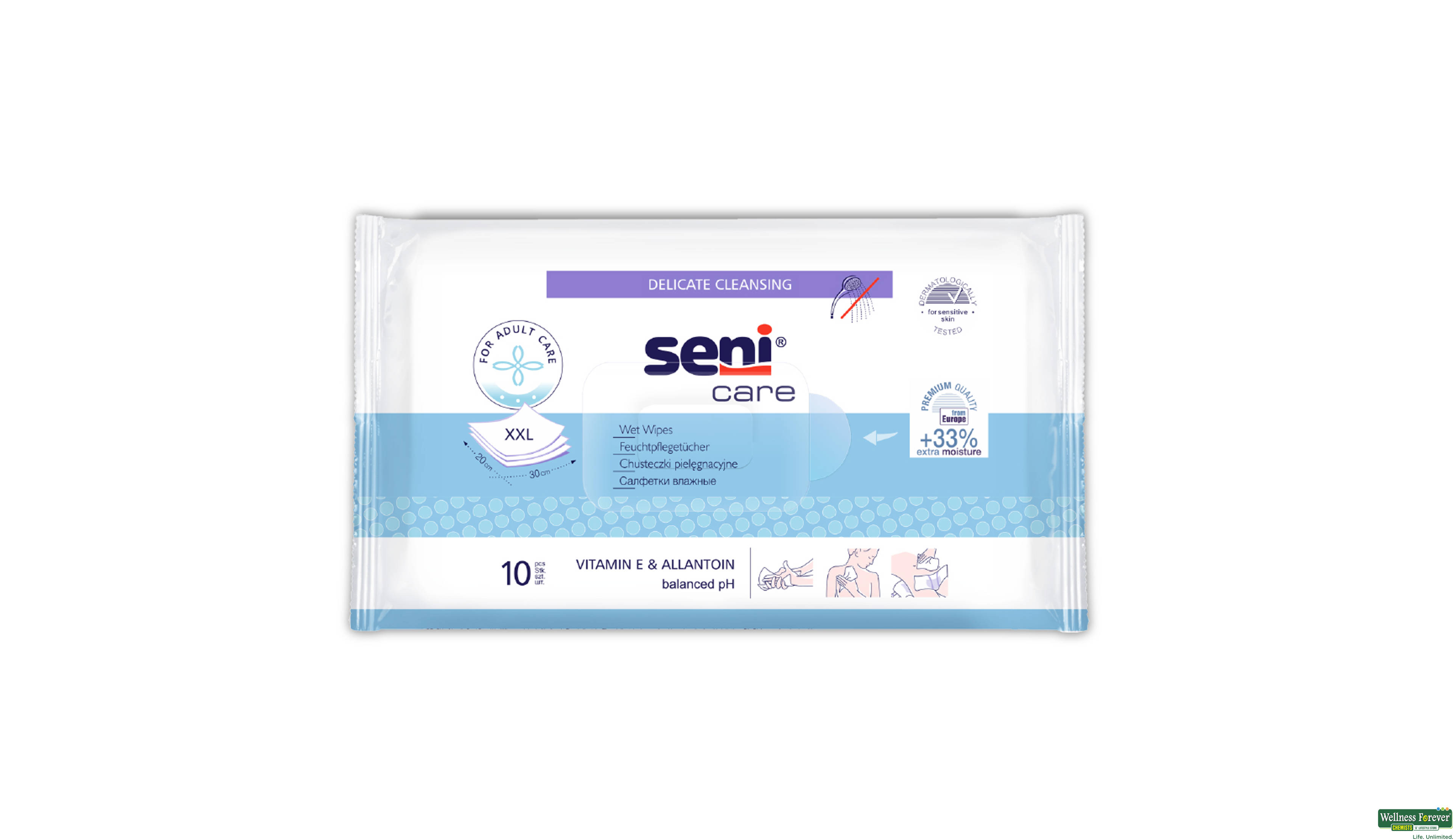 SENI CARE WET WIPES 80PC- 1, 80PC, 