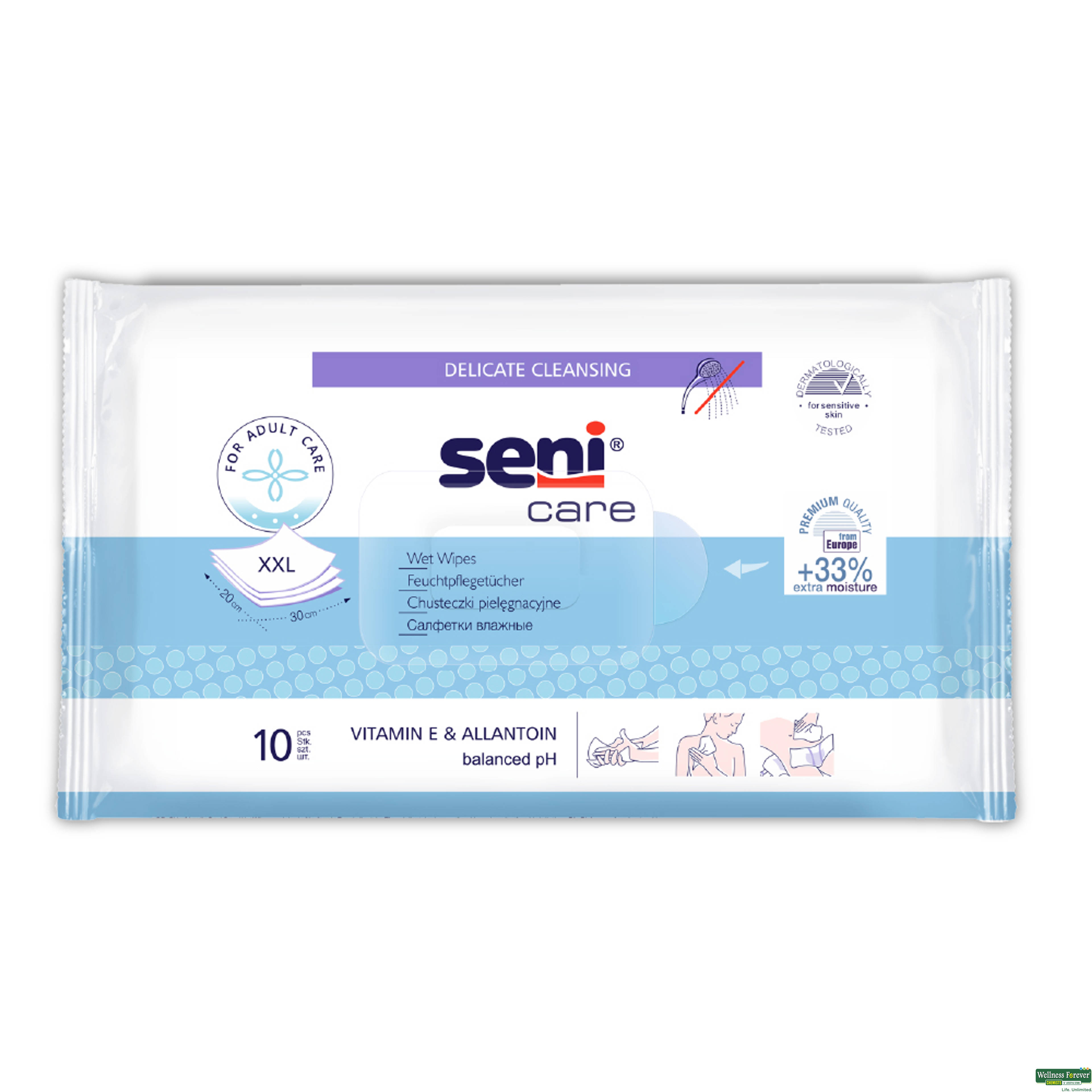 Seni Care Wet Wipes, 80 Pieces-image