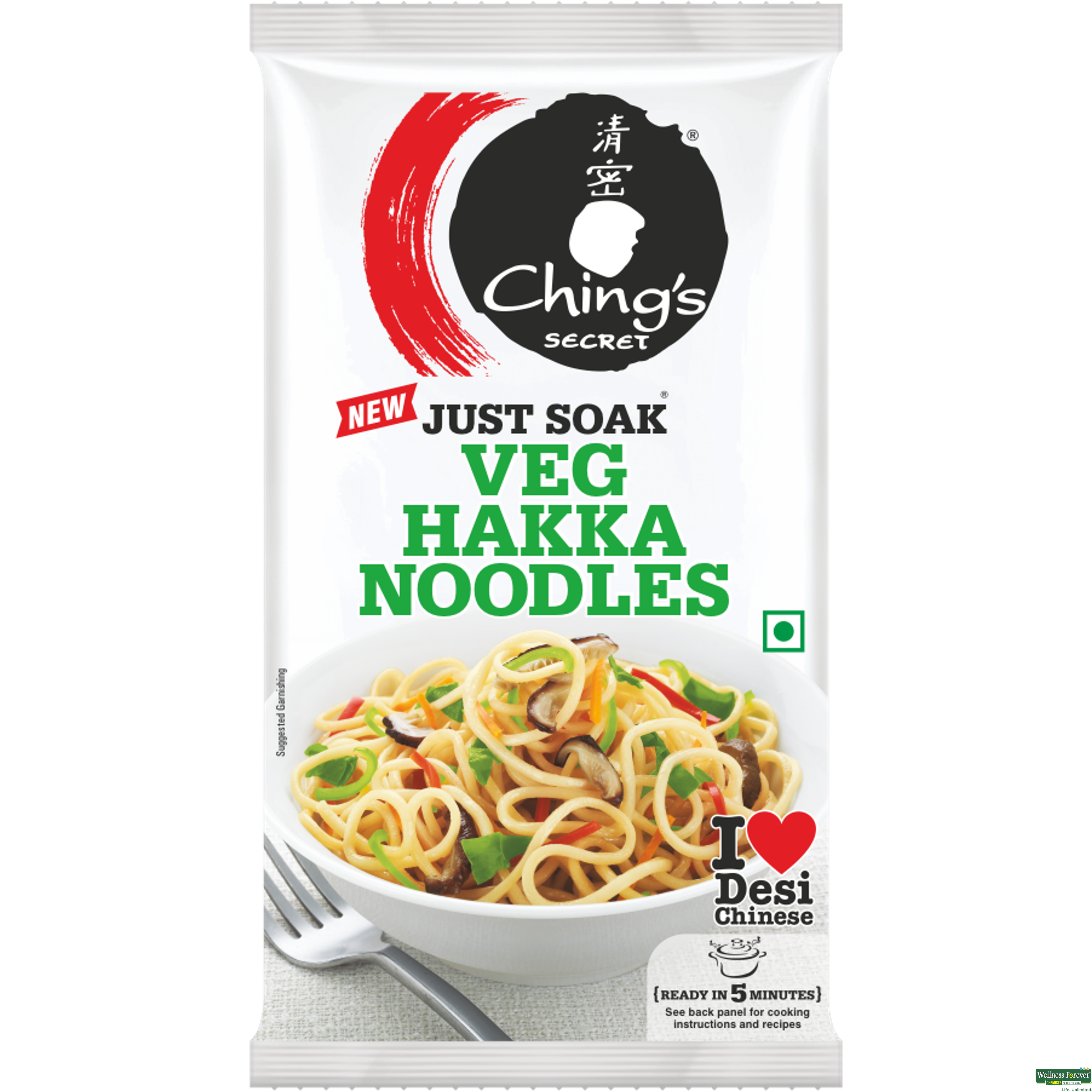 Ching's Secret Veg Hakka Noodles, 140g-image