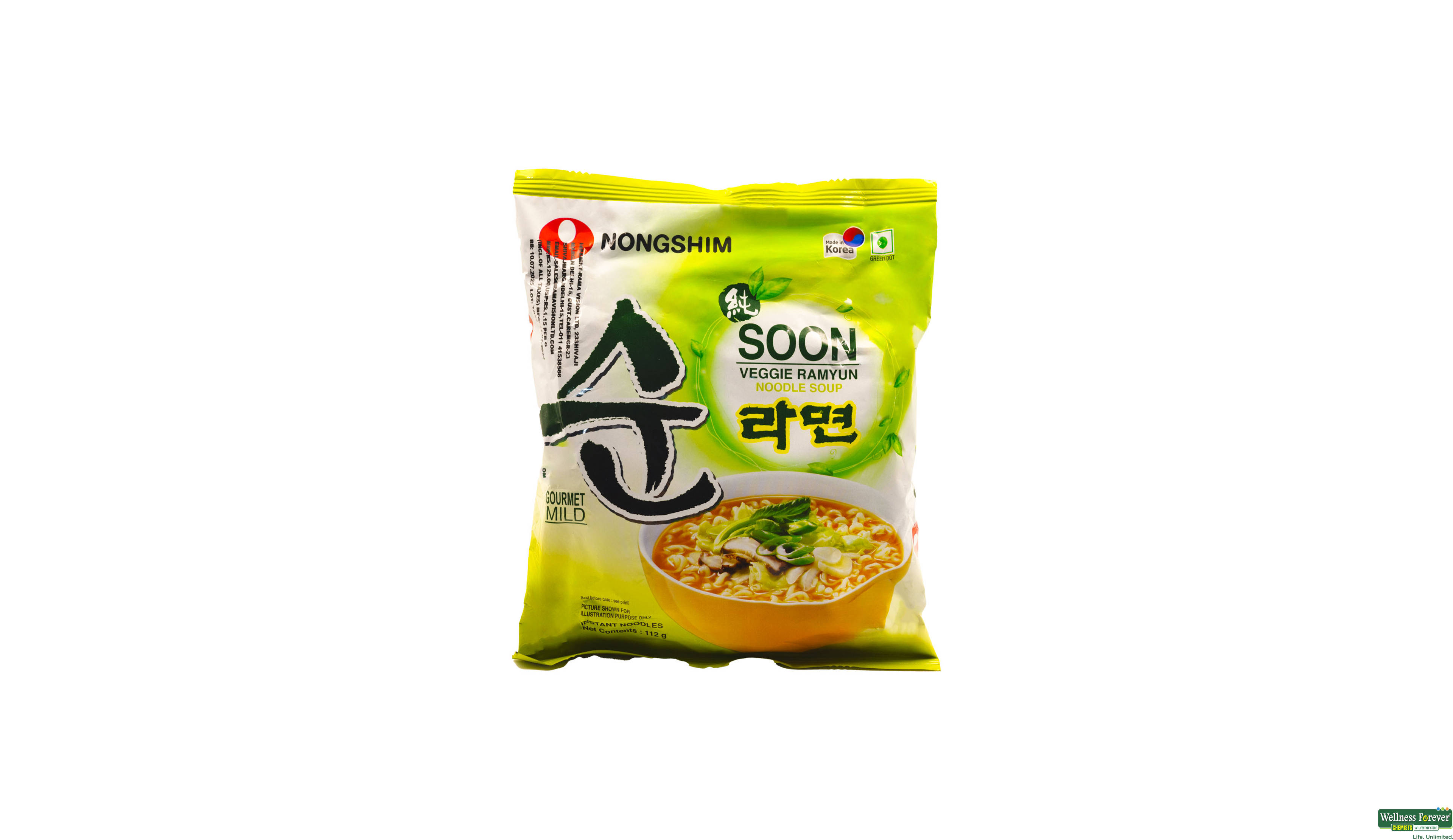 NONGSHIM SOON VEGGIE RAMYUN 112GM- 1, 112GM, 