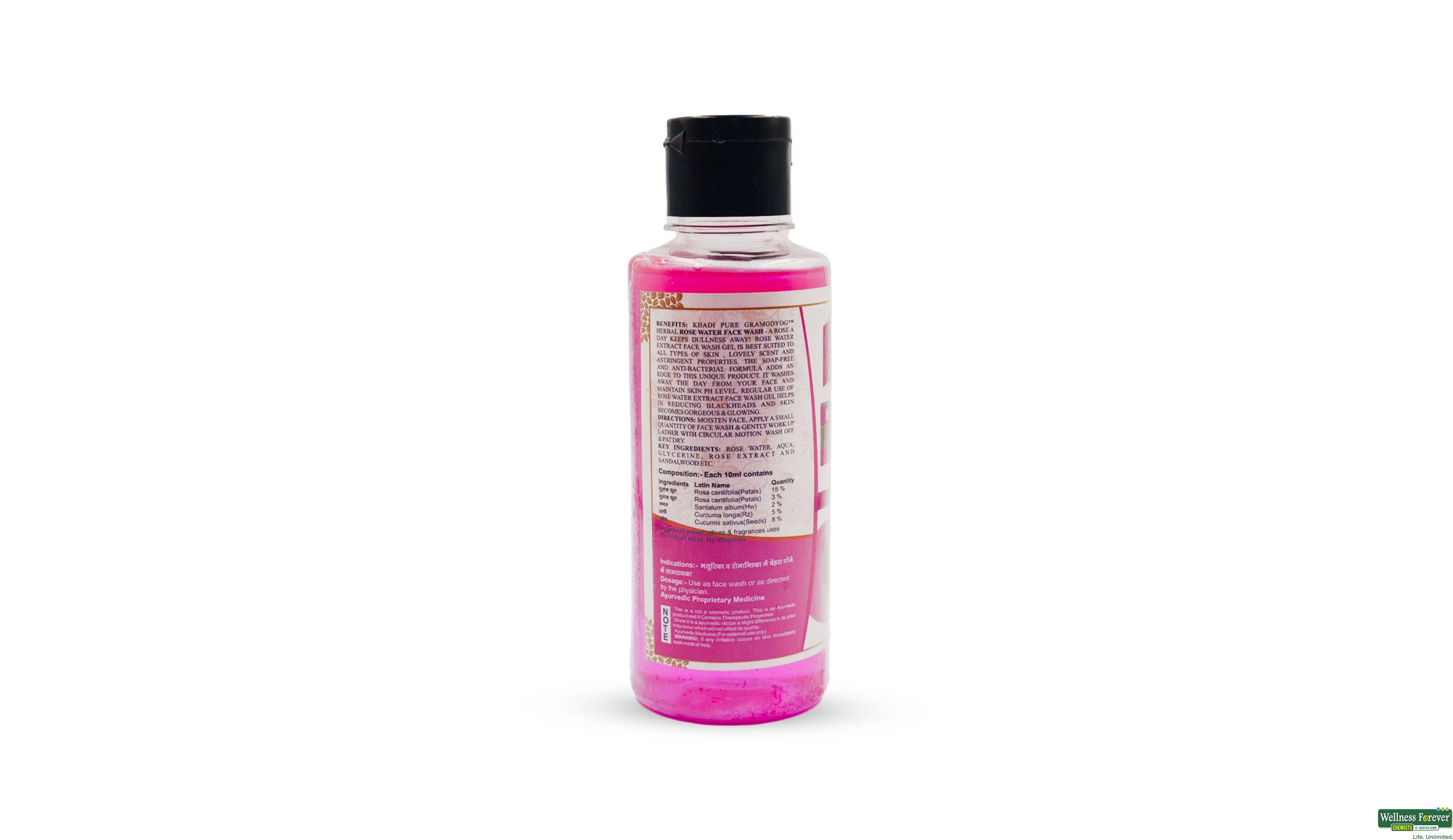 KHADI PURE ROSE WATER FACE WASH 210ML- 2, 210ML, 