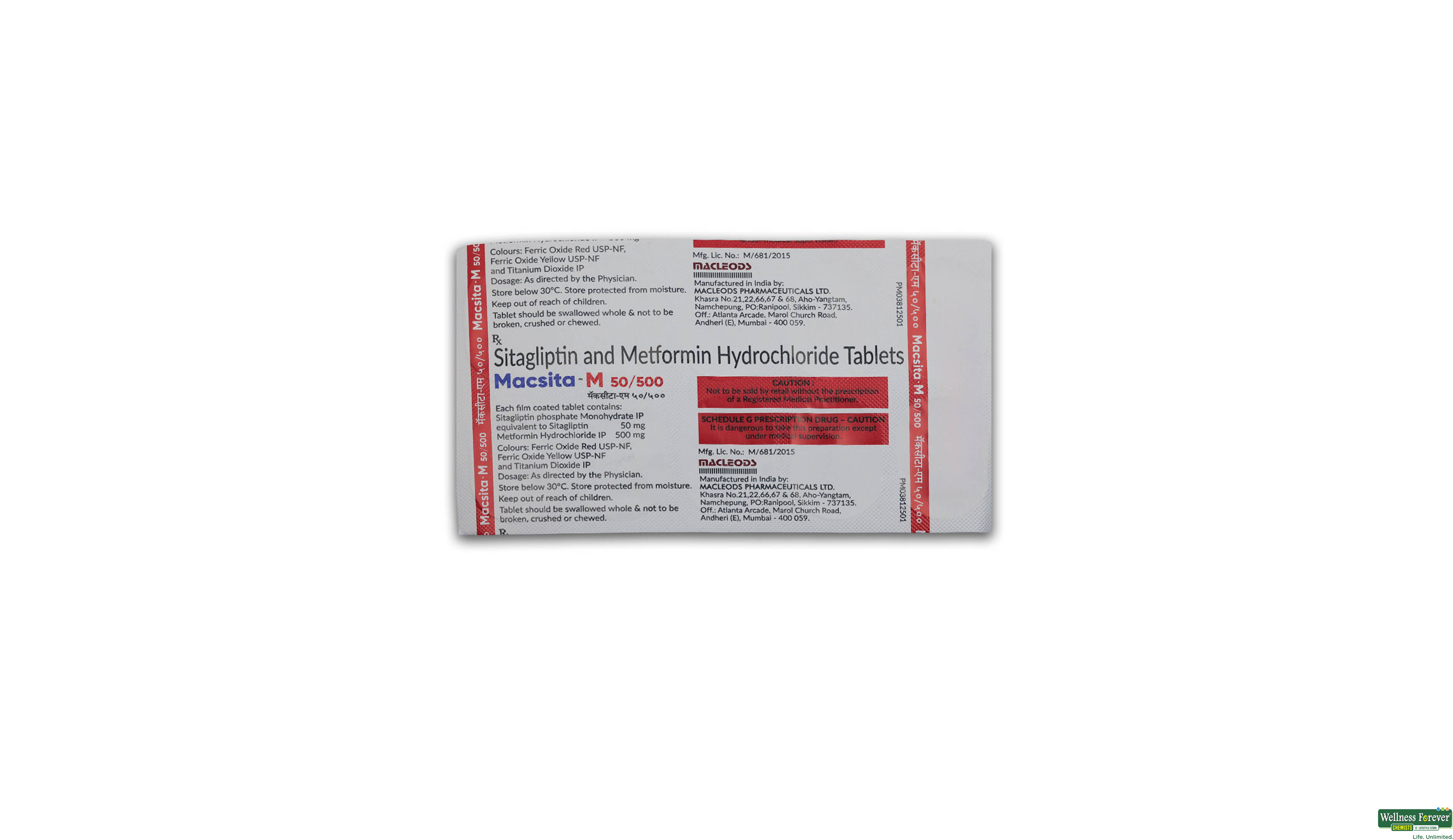 MACSITA M 50/500MG 10TAB- 1, 10TAB, 