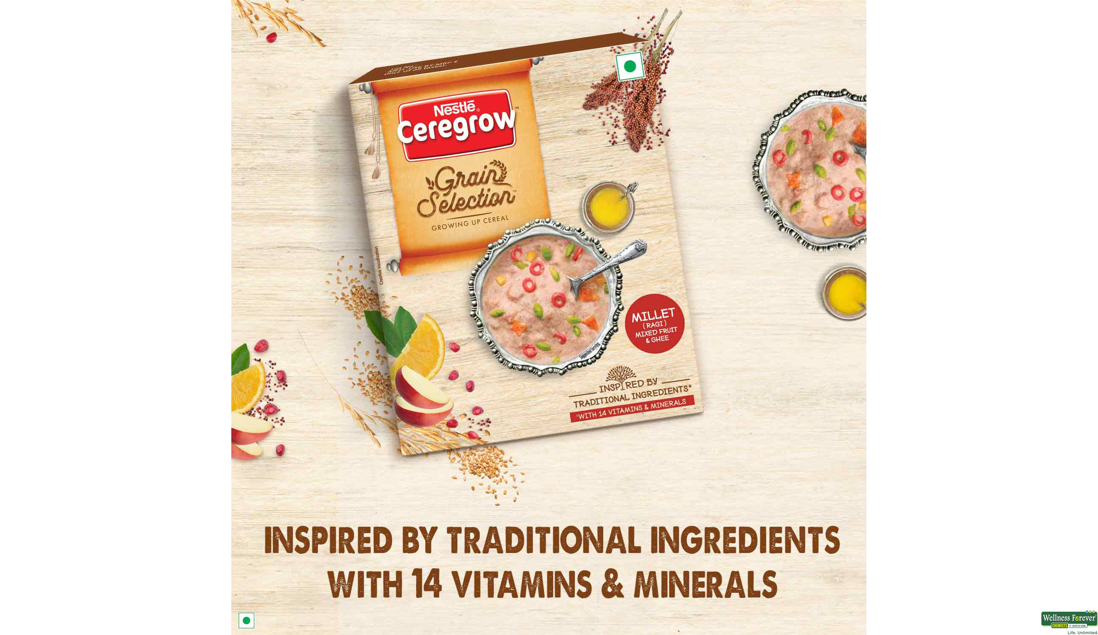 CEREGROW GRAIN SELECTION RAGI 300GM- 7, 300GM, 