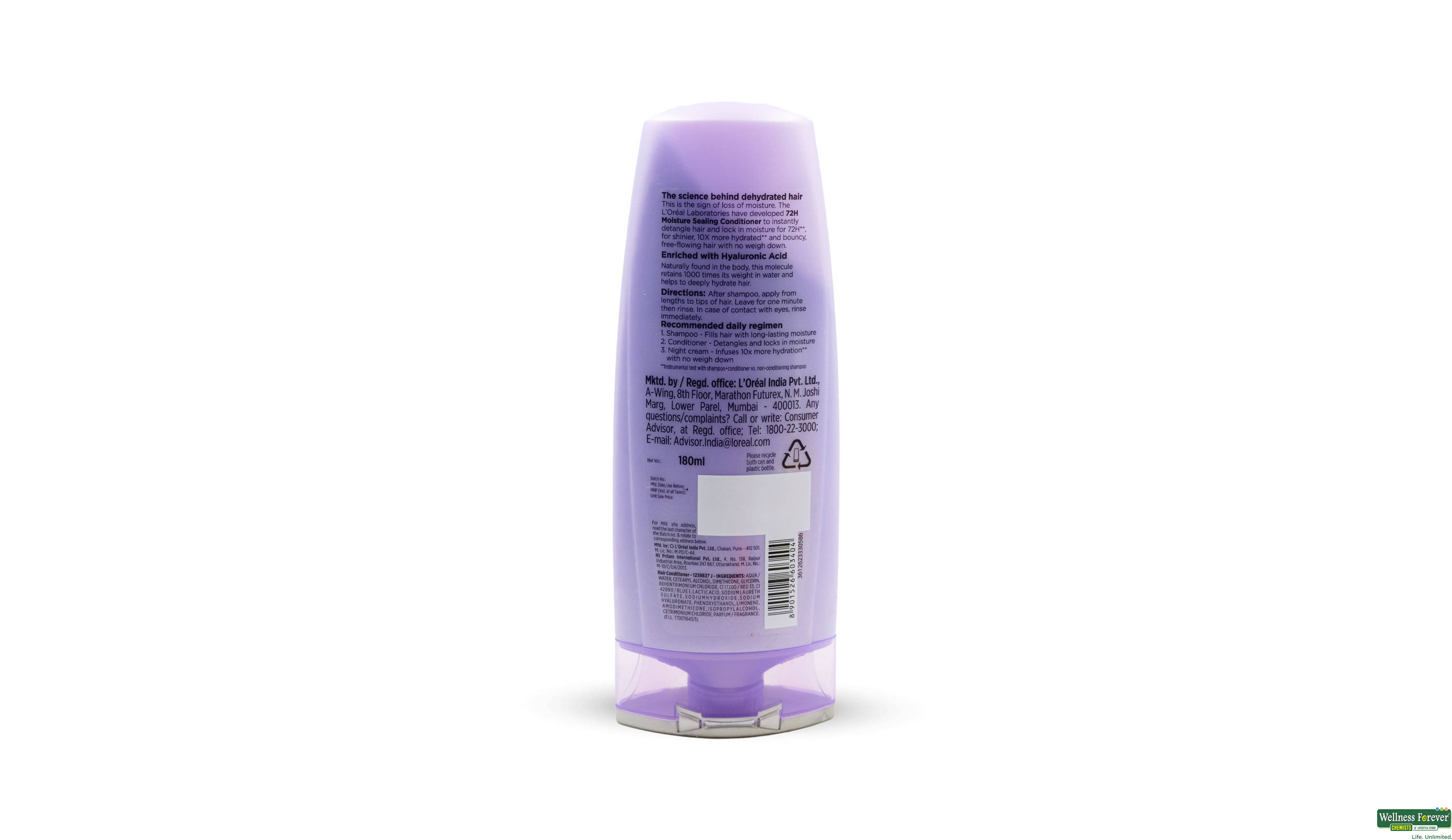 LOREAL HA MOIST 72H CONDITIONER 180ML- 2, 1PC, 