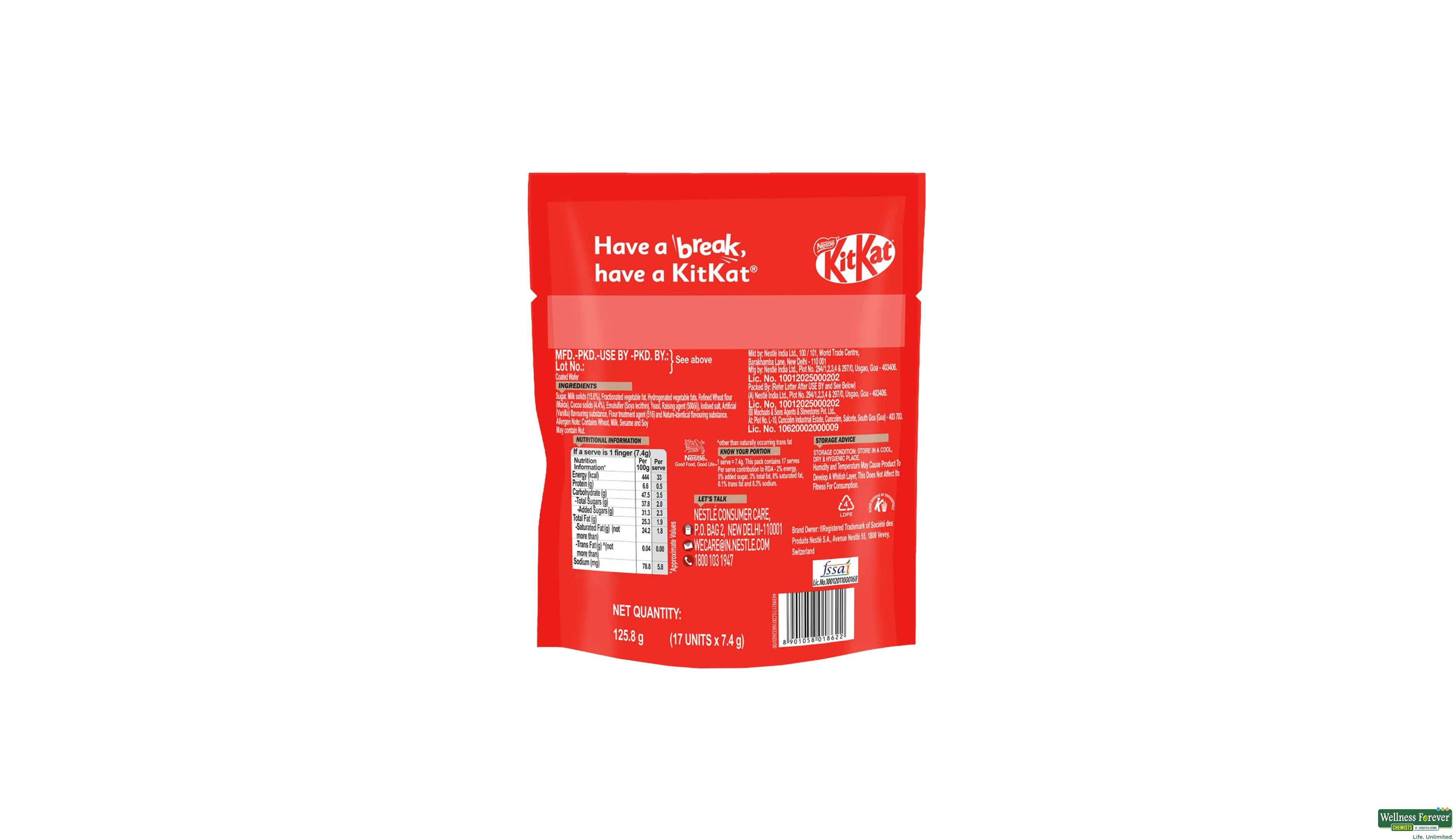 NEST KIT KAT POUCH 126G- 2, 126GM, null