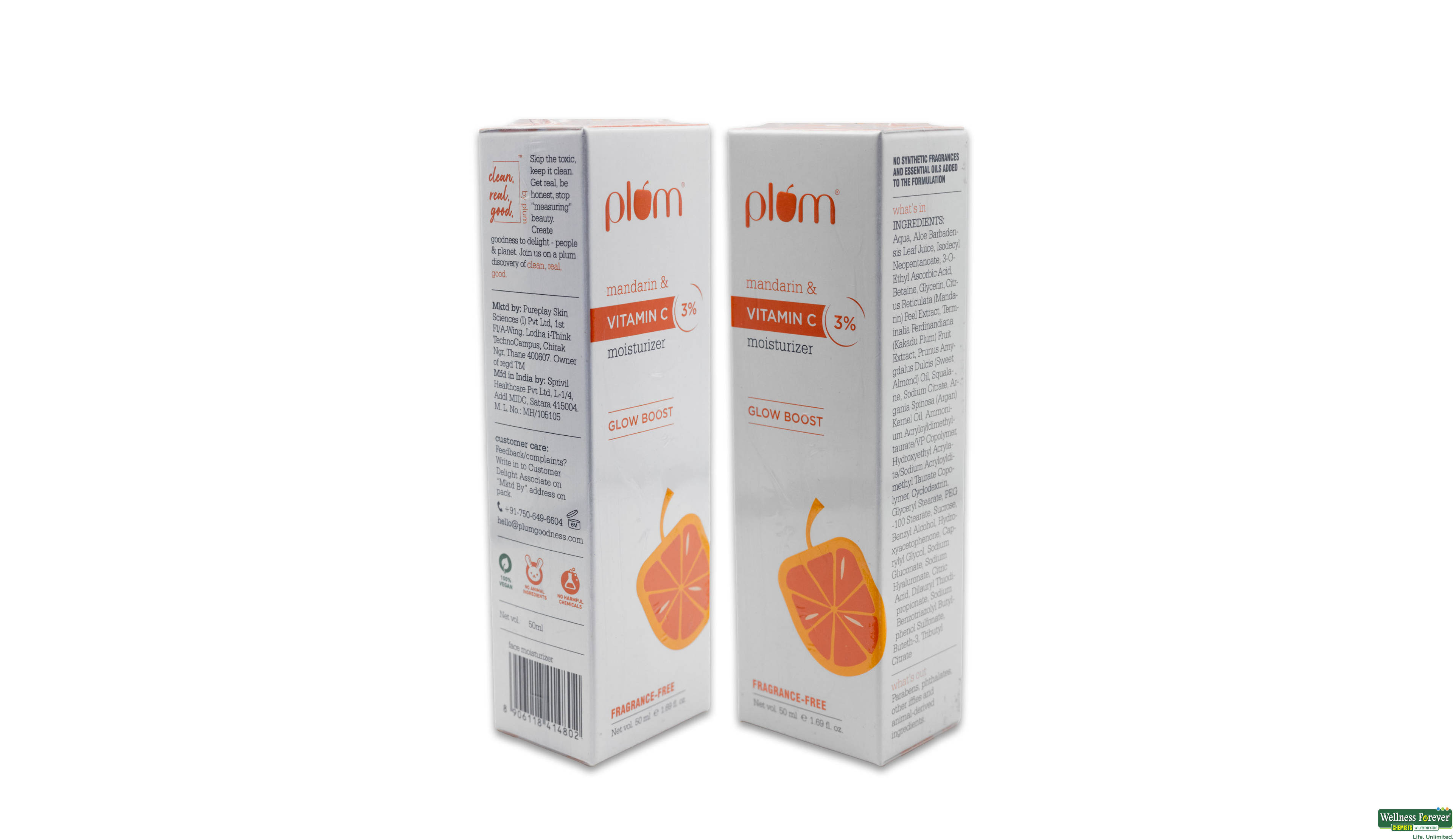 PLUM MANDARIN & VITAMIN C 3% MOISTURIZER 50ML- 1, 50ML, 