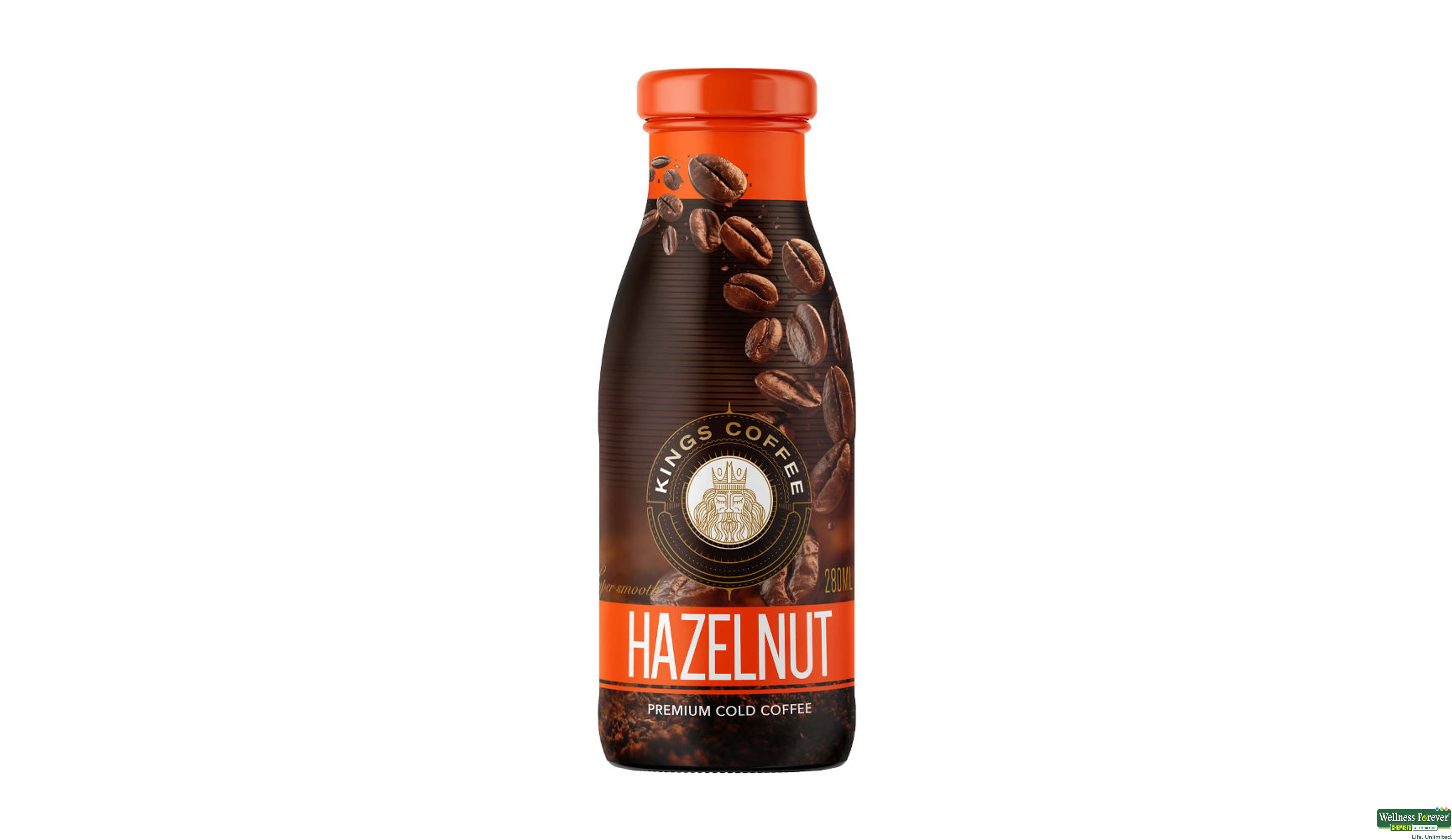 KINGS COLD COFFEE L HAZENUT <280ML>- 1, 280ML, 