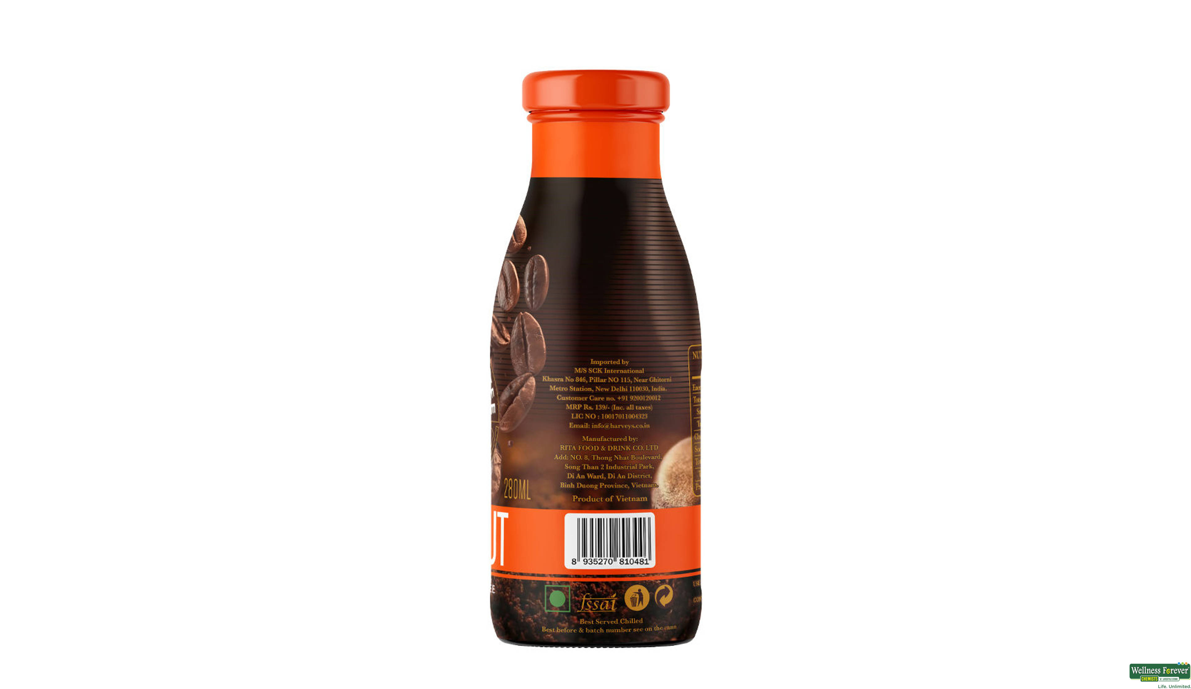 KINGS COLD COFFEE L HAZENUT <280ML>- 3, 280ML, 