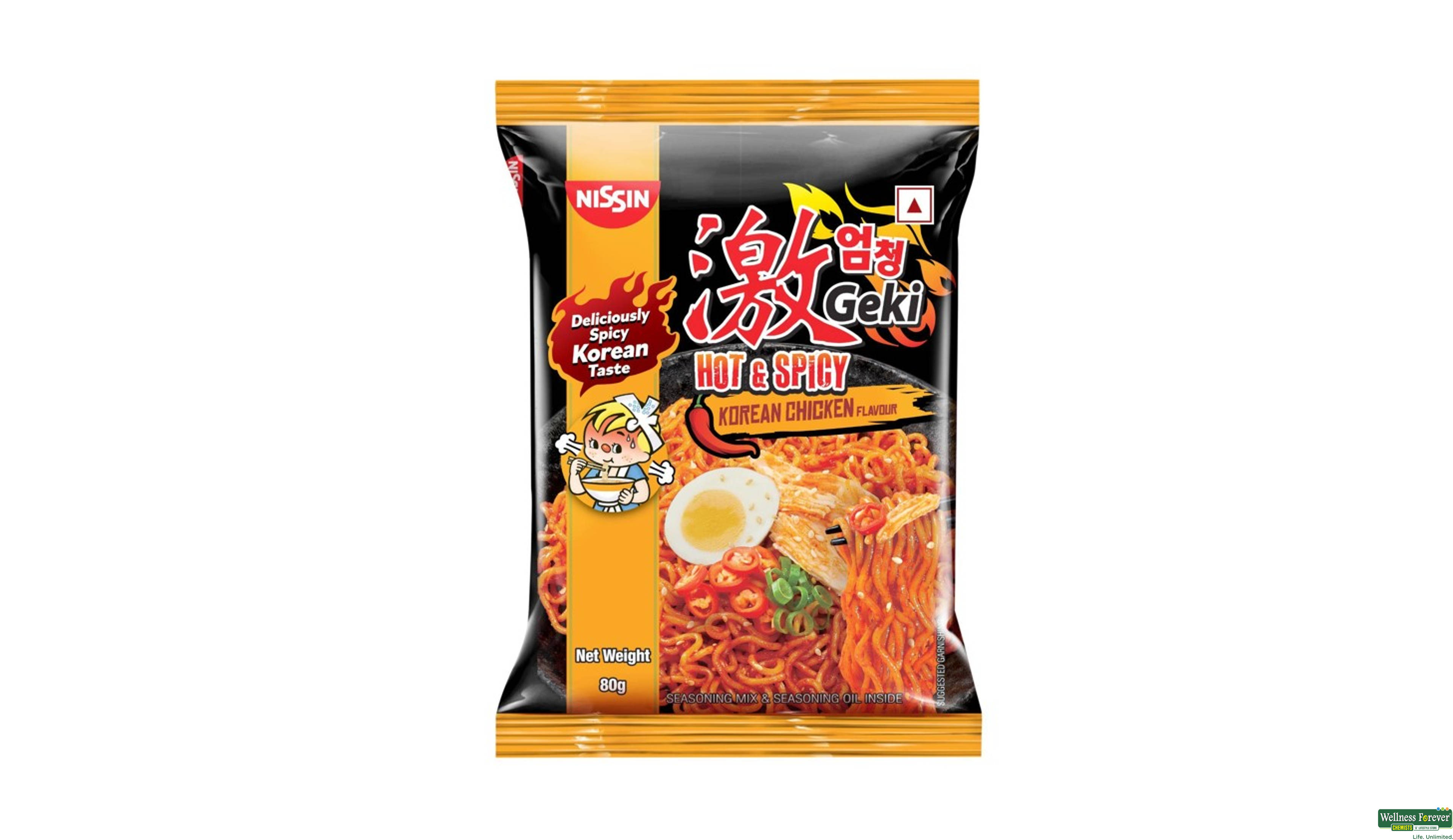 GEKI HOT&SPICY KOREAN CHICKEN 80G- 1, 80GM, 