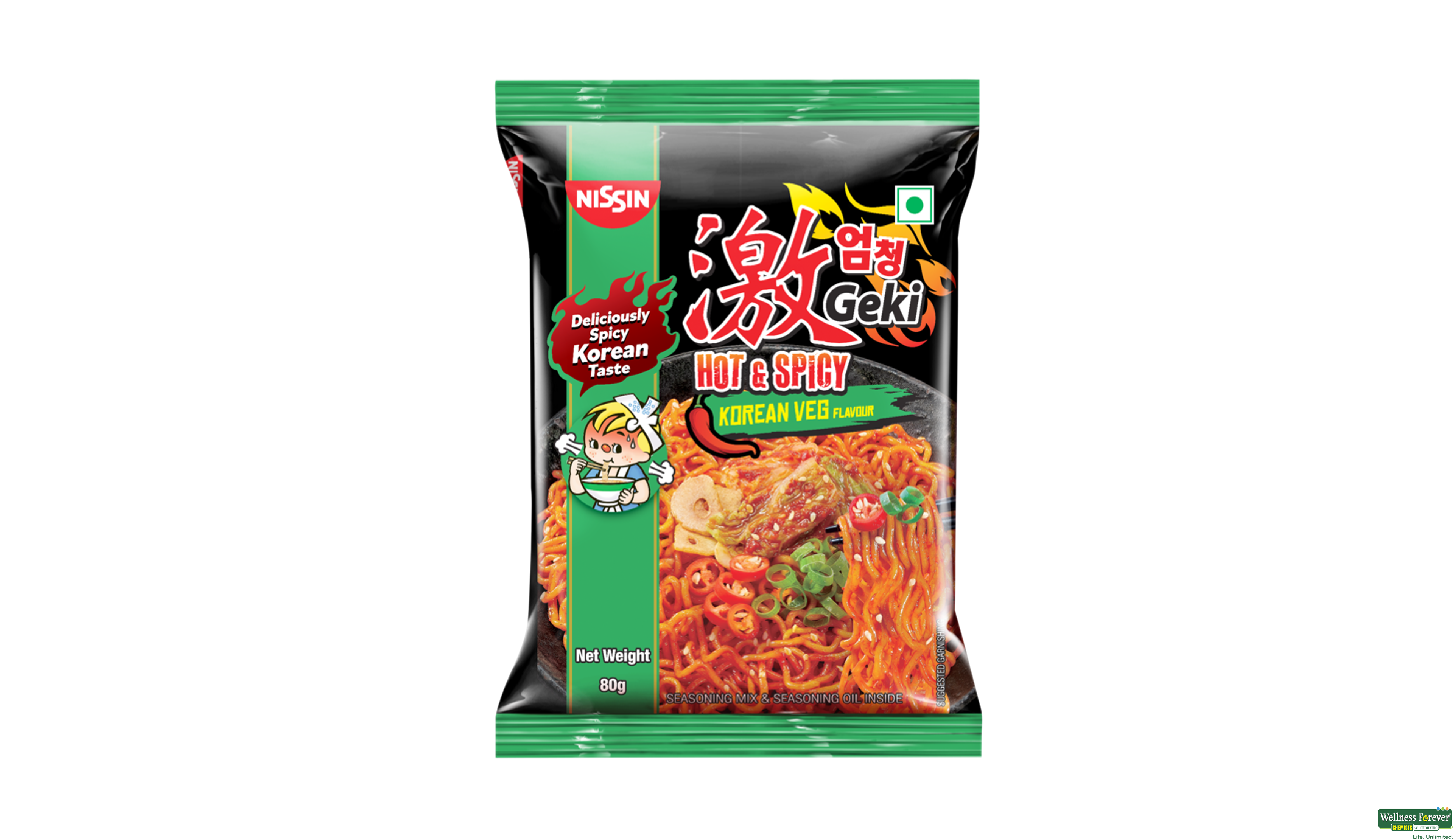 GEKI HOT & SPICY KOREAN VEG 80G- 1, 80GM, 