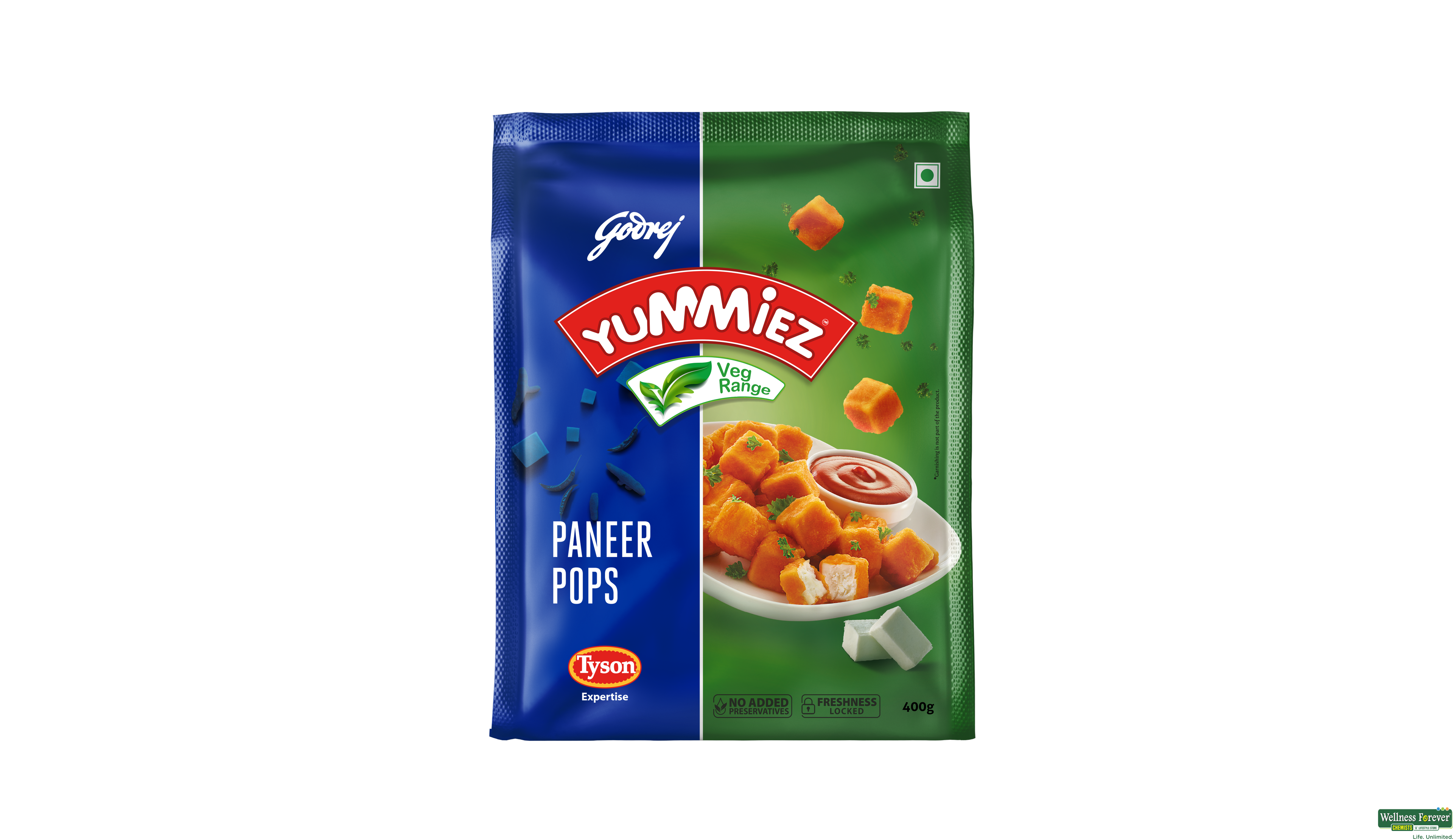 YUMMIEZ PANEER POPS 400GM- 1, 400GM, 