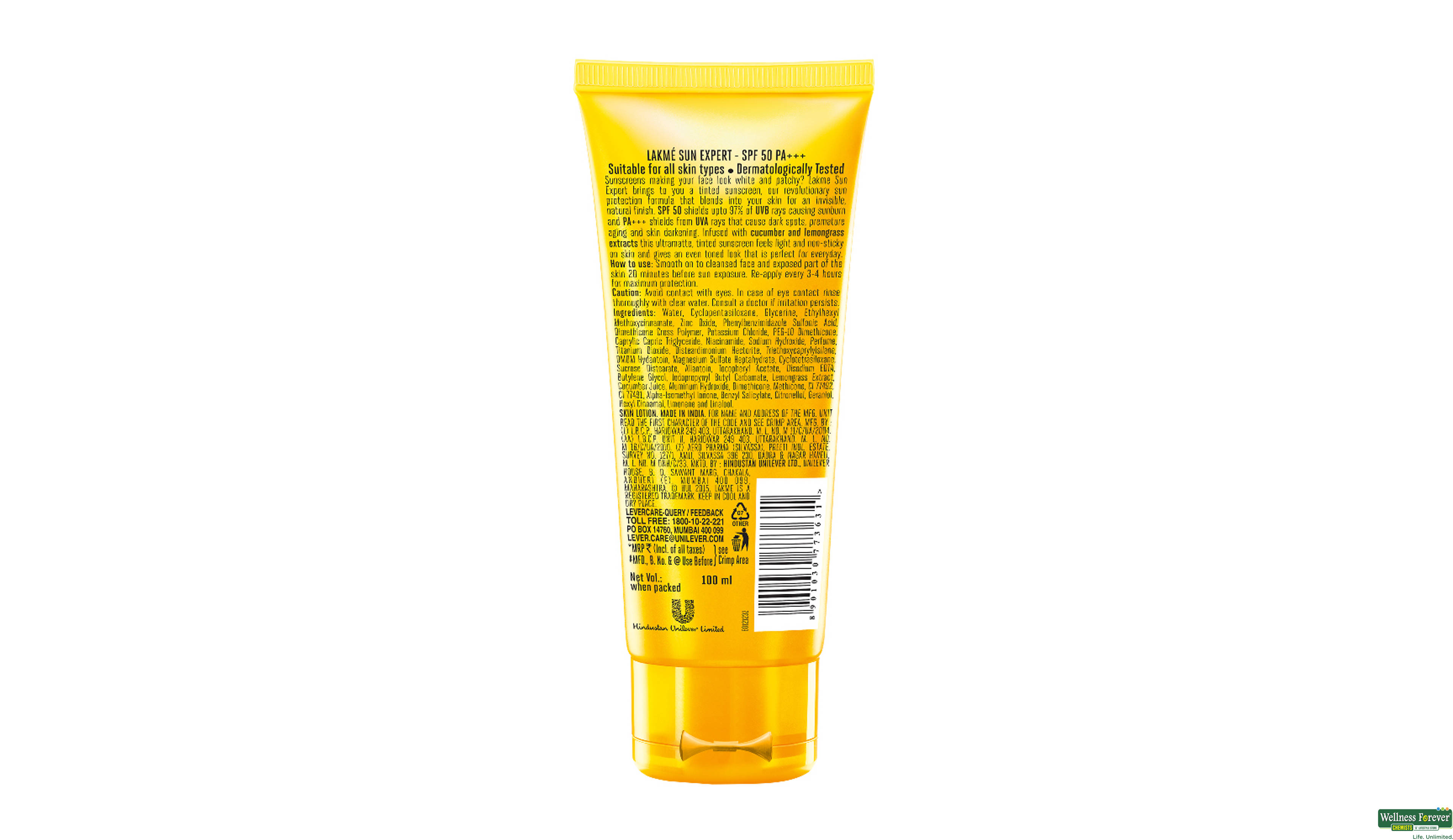 LAKME SUNSCREEN TINTED SPF 50 +++ 100ML- 3, 100ML, 