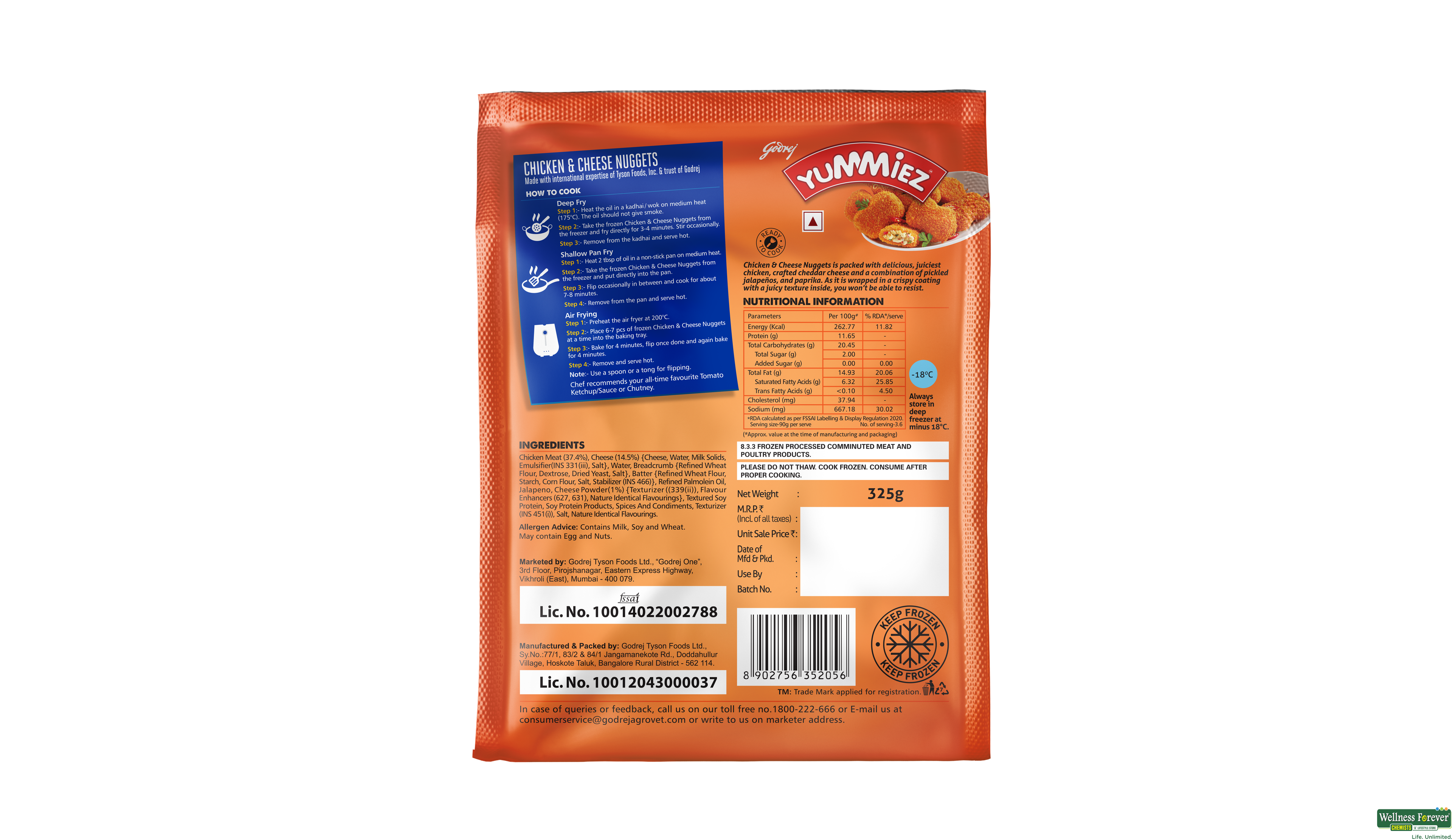 YUMMIEZ CHI & CHEESE NUGGETS 325GM- 2, 325GM, 