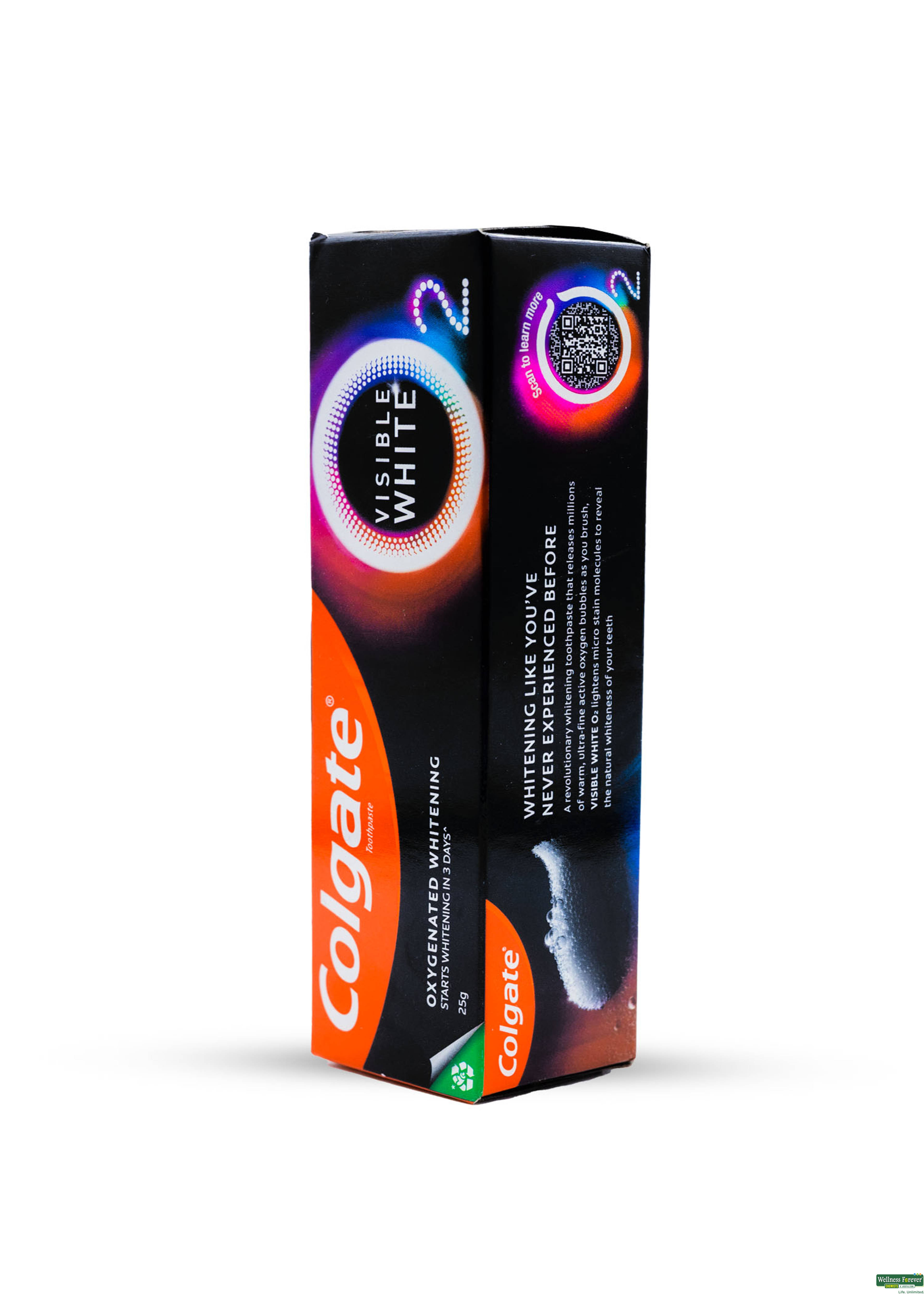 Colgate Toothpaste Visibile White O2 Peppermint 25g-image