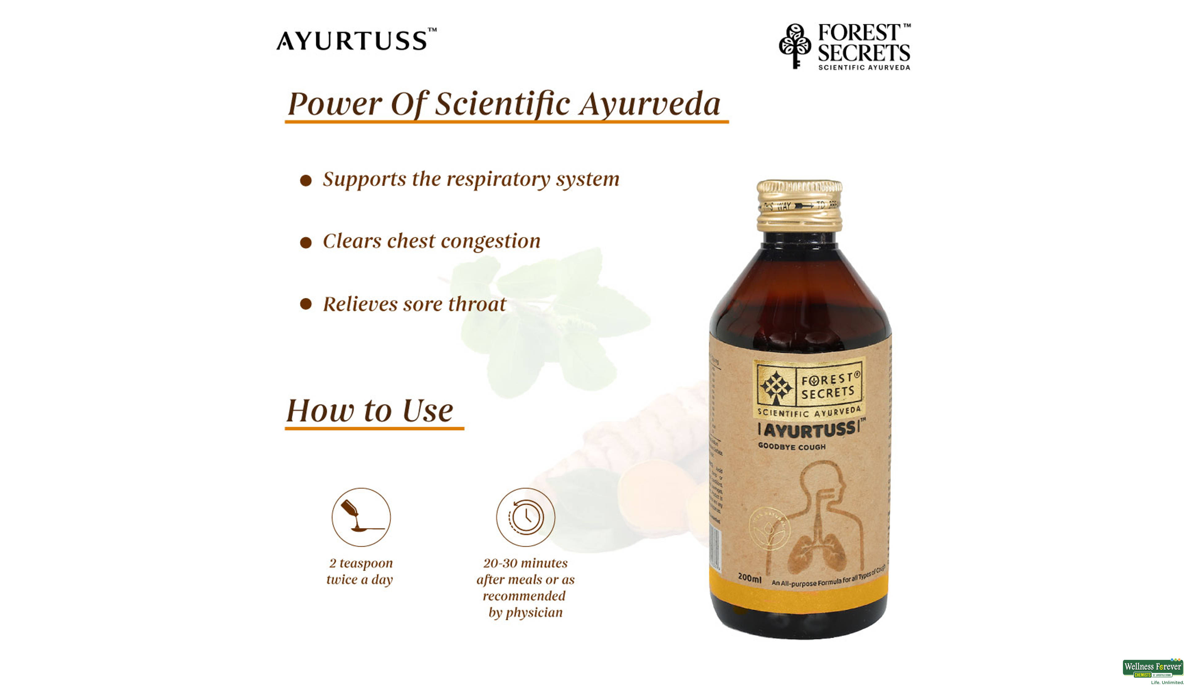 FORESTREASURES AYURTUSS SYP 200ML- 3, 200ML, 