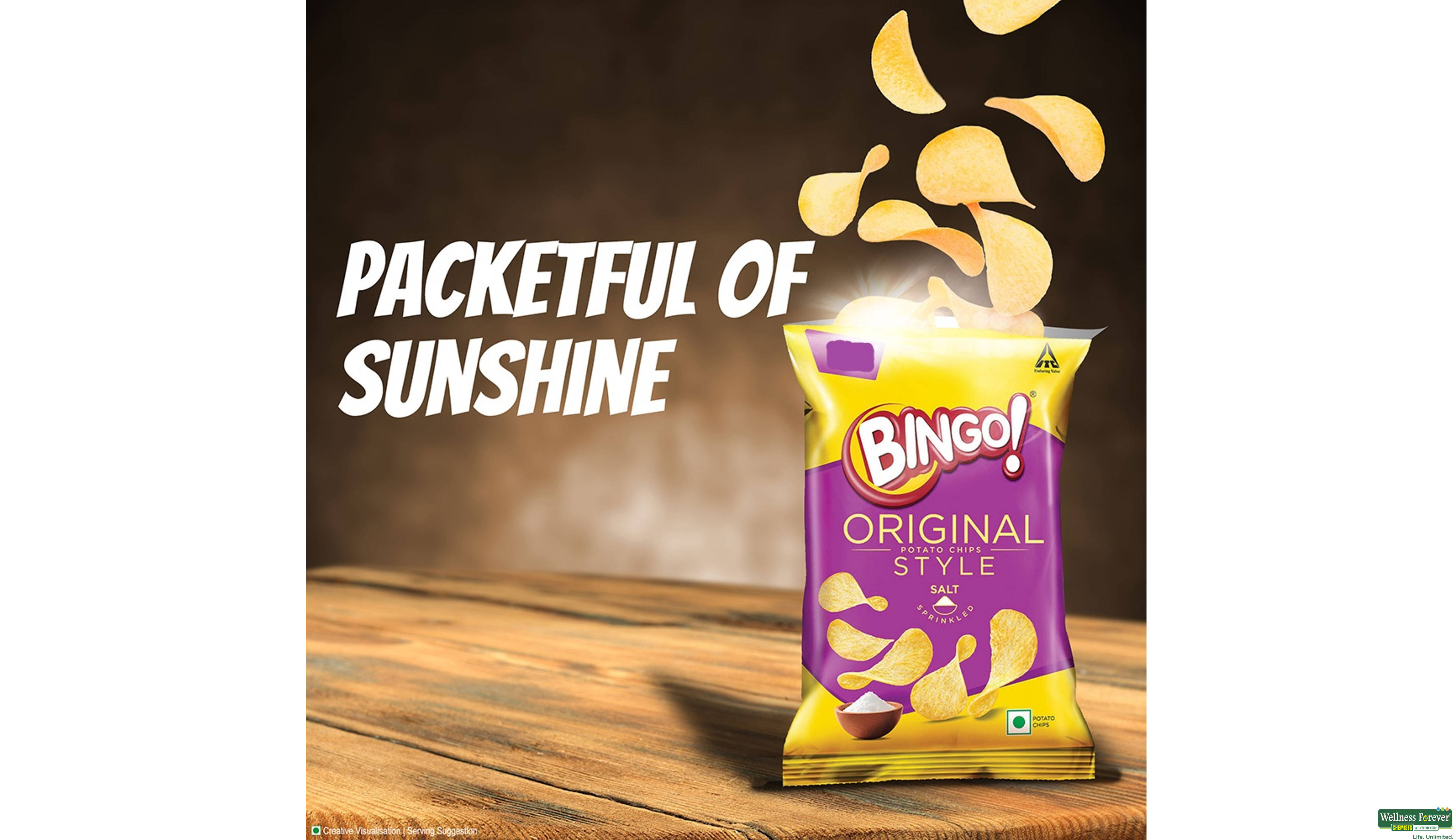 BINGO ORIGINAL STYLE SALTED 100GM- 5, 100GM, null