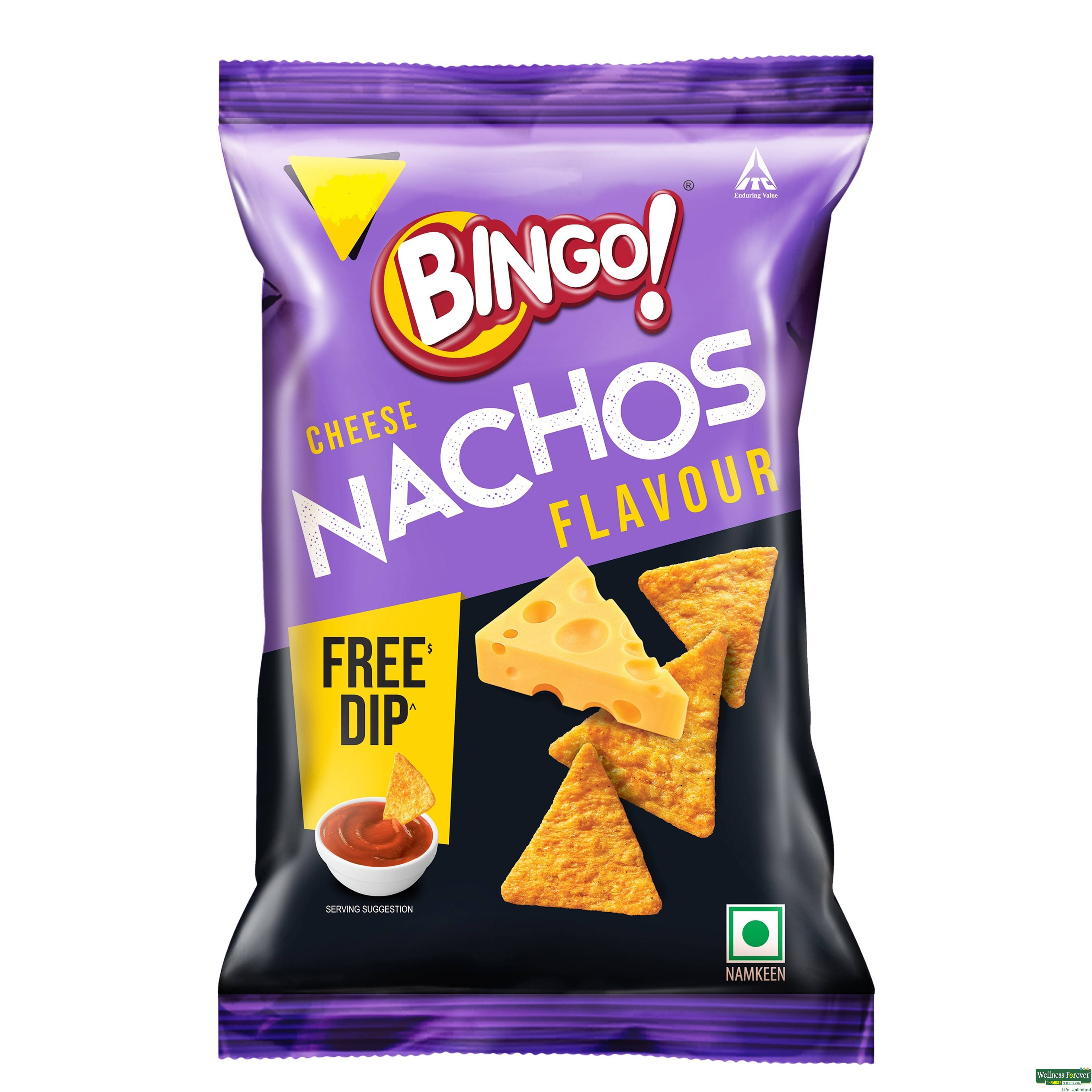 BINGO MAD ANGLES CHEESE NACHOS 110GM-image