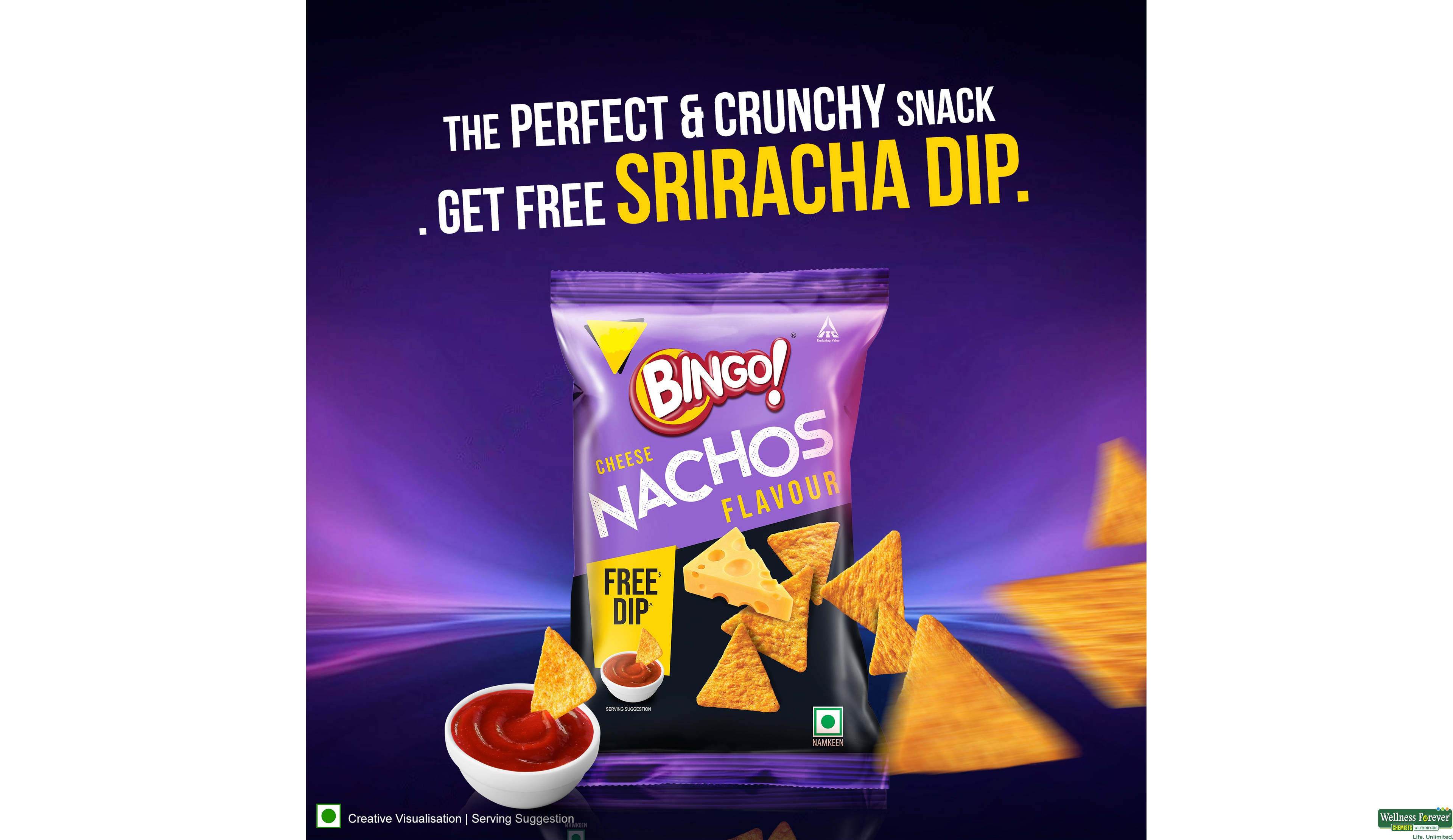BINGO MAD ANGLES CHEESE NACHOS 110GM- 2, 110GM, null