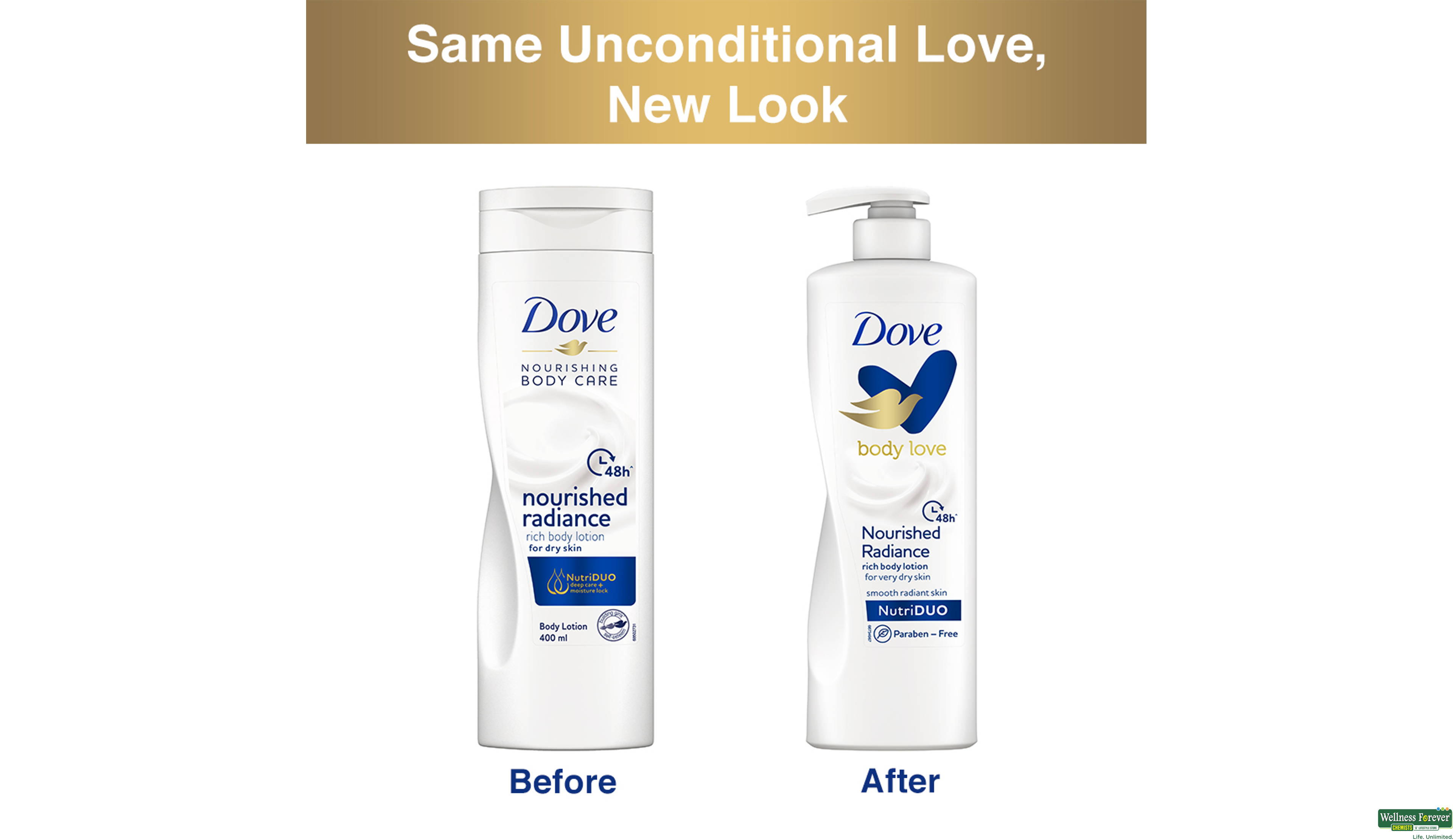 DOVE BODY/LOTION LOVE NOURISHED 400 ML- 7, 400ML, 