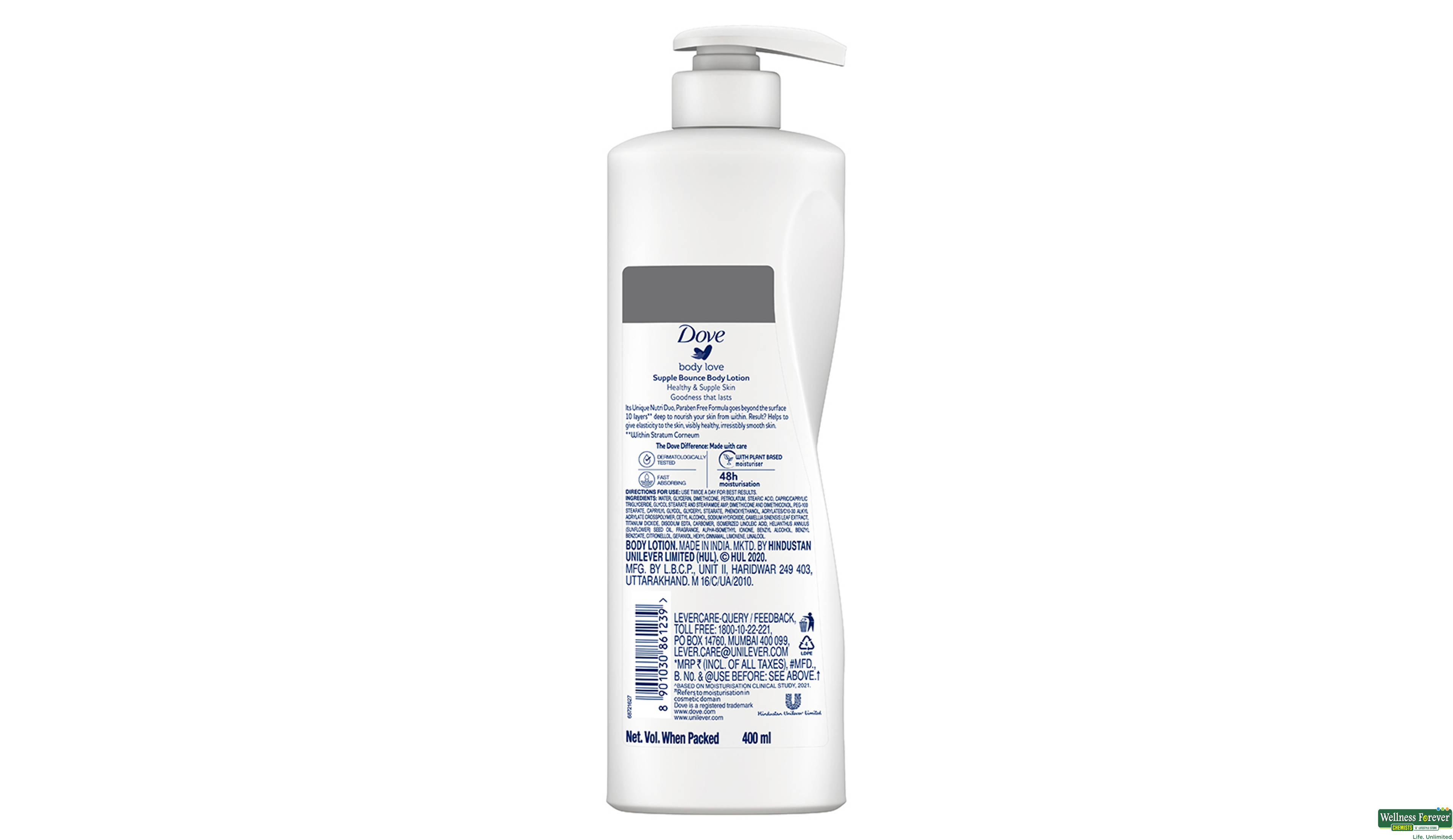 DOVE BODY/LOTION LOVE FOR DRY SKN 400 ML- 3, 400ML, 