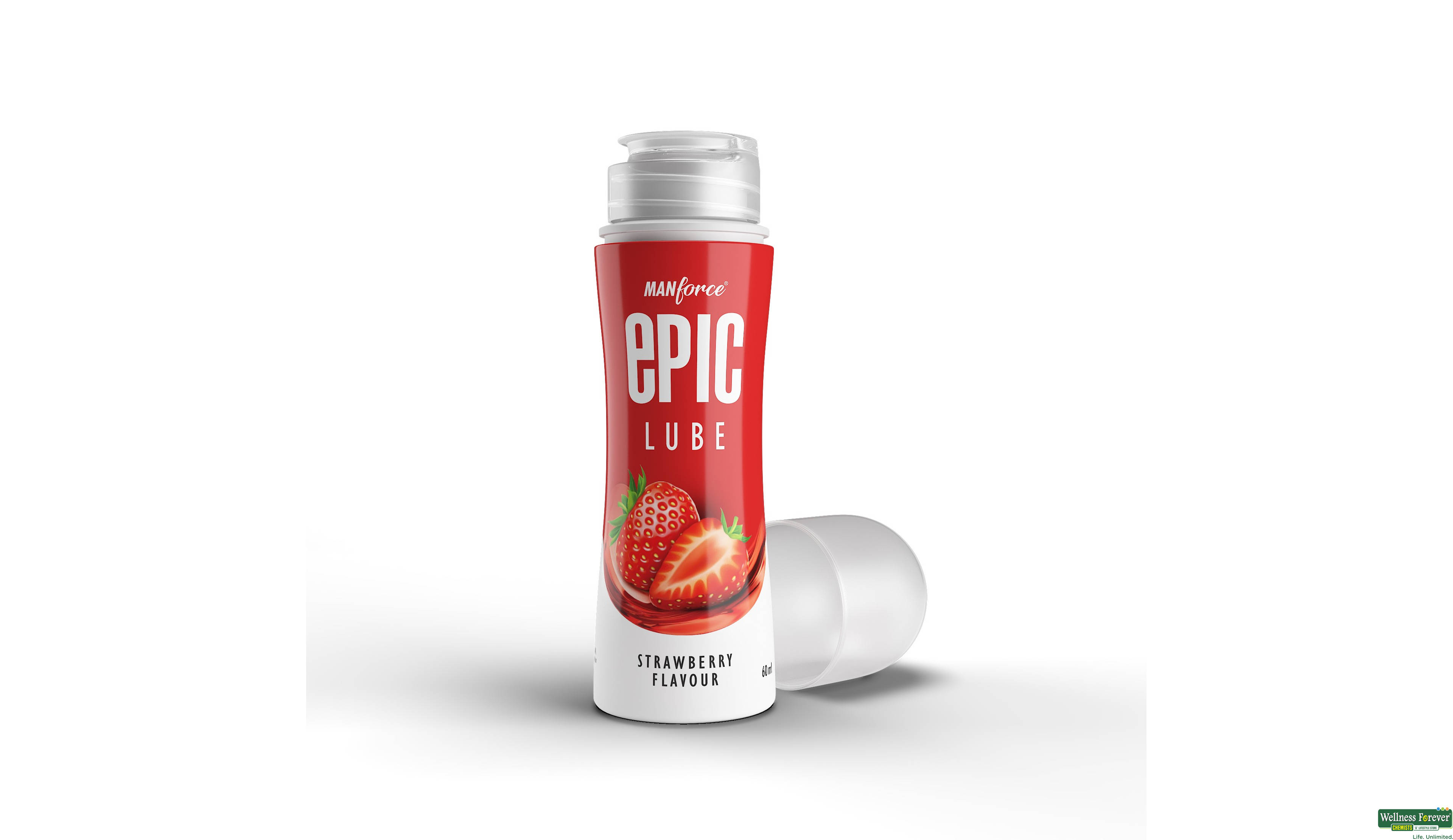 MANFORCE EPIC LUBES GEL STRAWBERRY 60ML- 4, 24PC, 