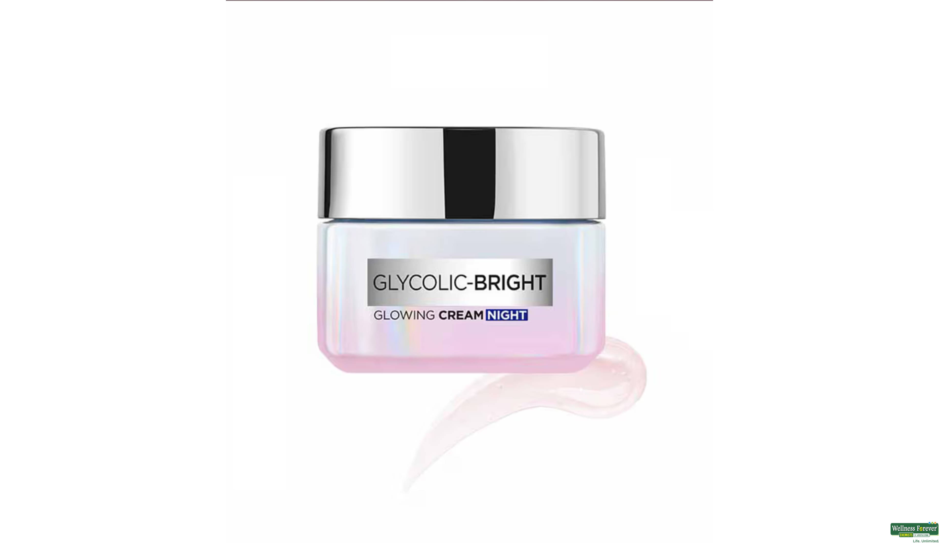 LOREAL GLYCOLIC BRIGHT NIGHT CREAM 15ML- 9, 1PC, 