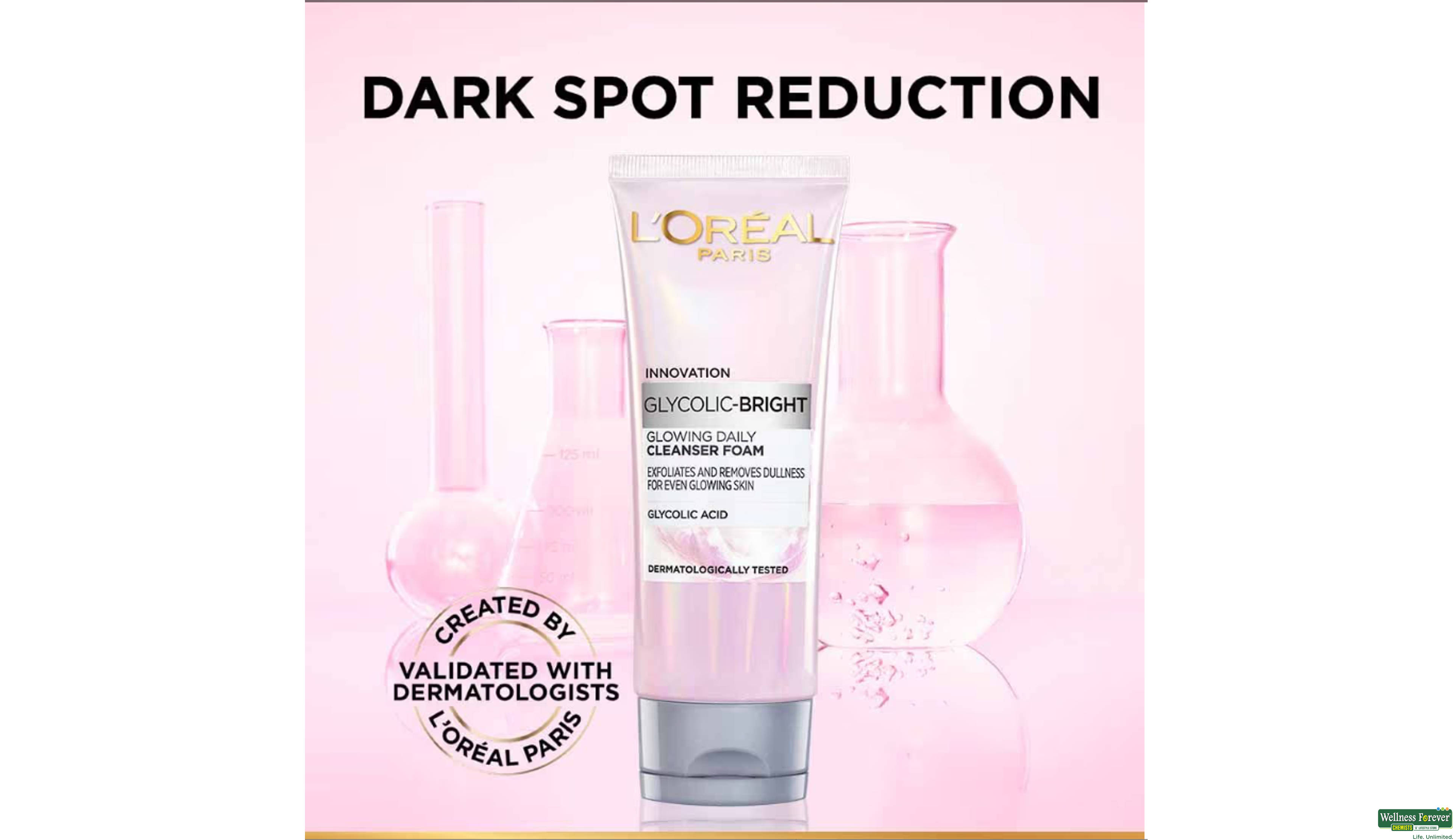 LOREAL GLYCOLIC FOAMING FACE CLEAN 100ML- 3, 1PC, 