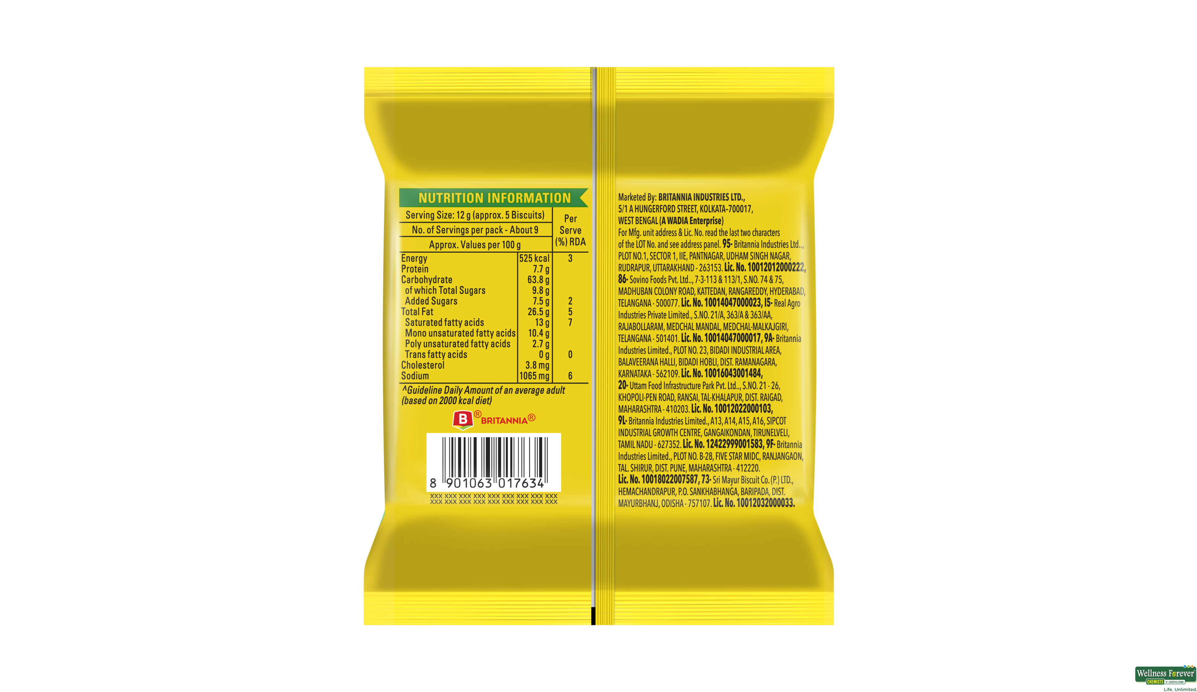 BRIT BISC 50-50 MASKA CHASKA 105GM- 2, 105GM, 