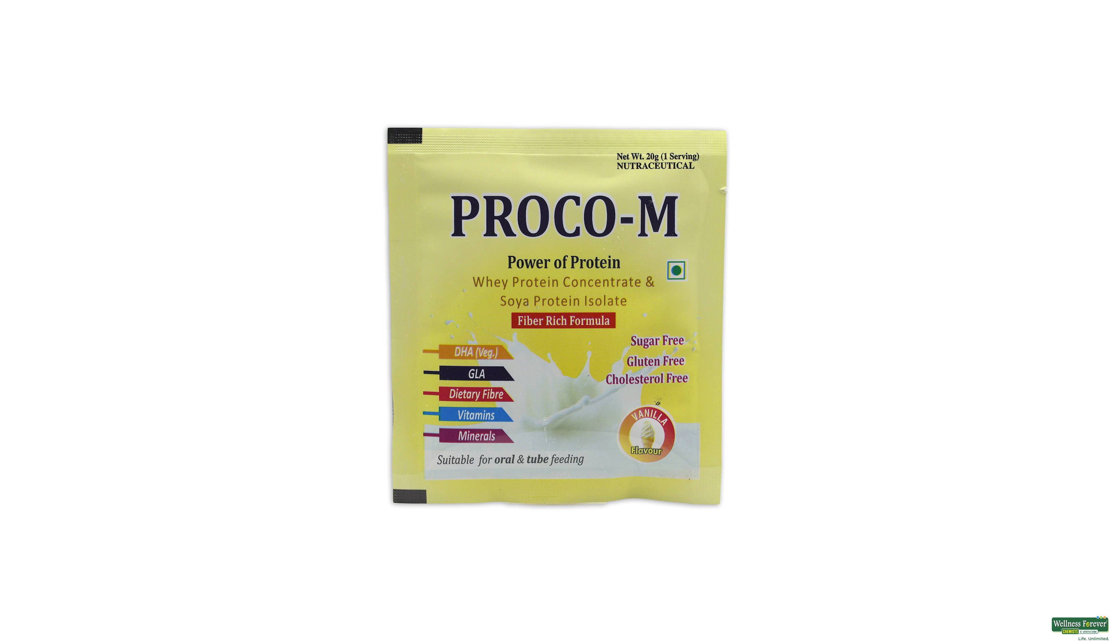 PROCO M VANILLA FLVR PWDR 20GM- 1, 20GM, 