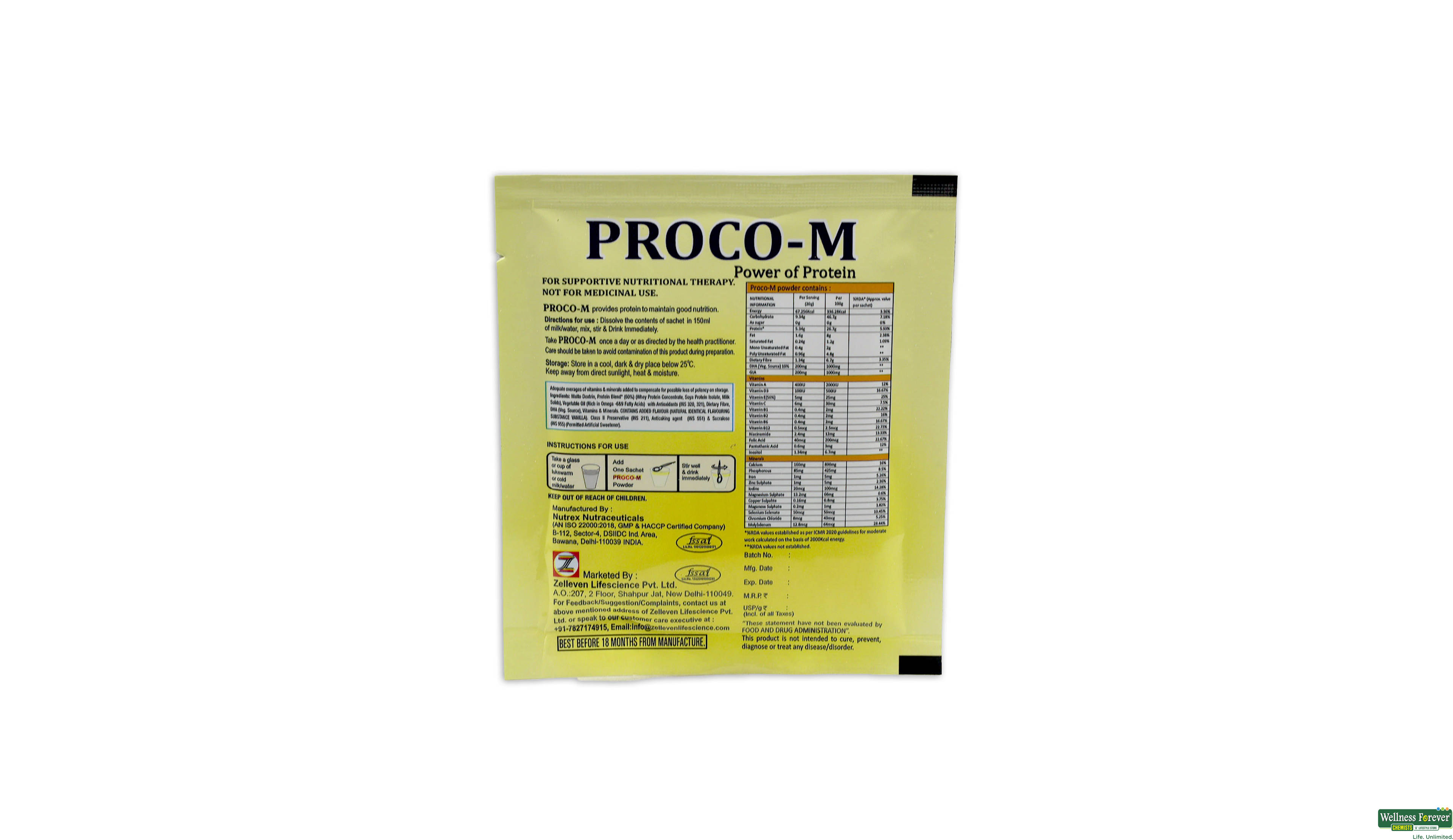 PROCO M VANILLA FLVR PWDR 20GM- 2, 20GM, 