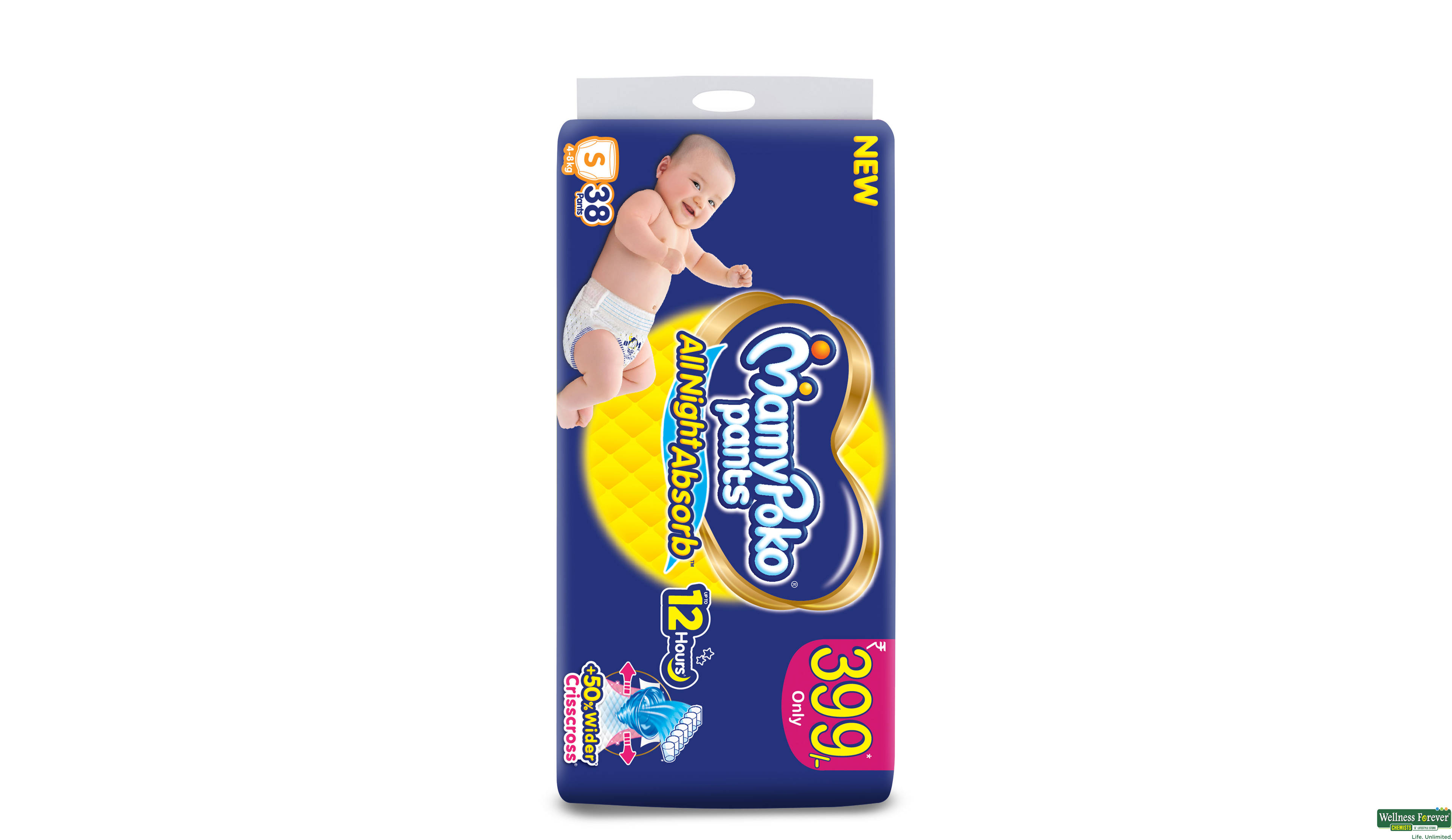 MAMYPOKO DIAP PANTS STANDARD S 38 PC- 2, 38PC, null