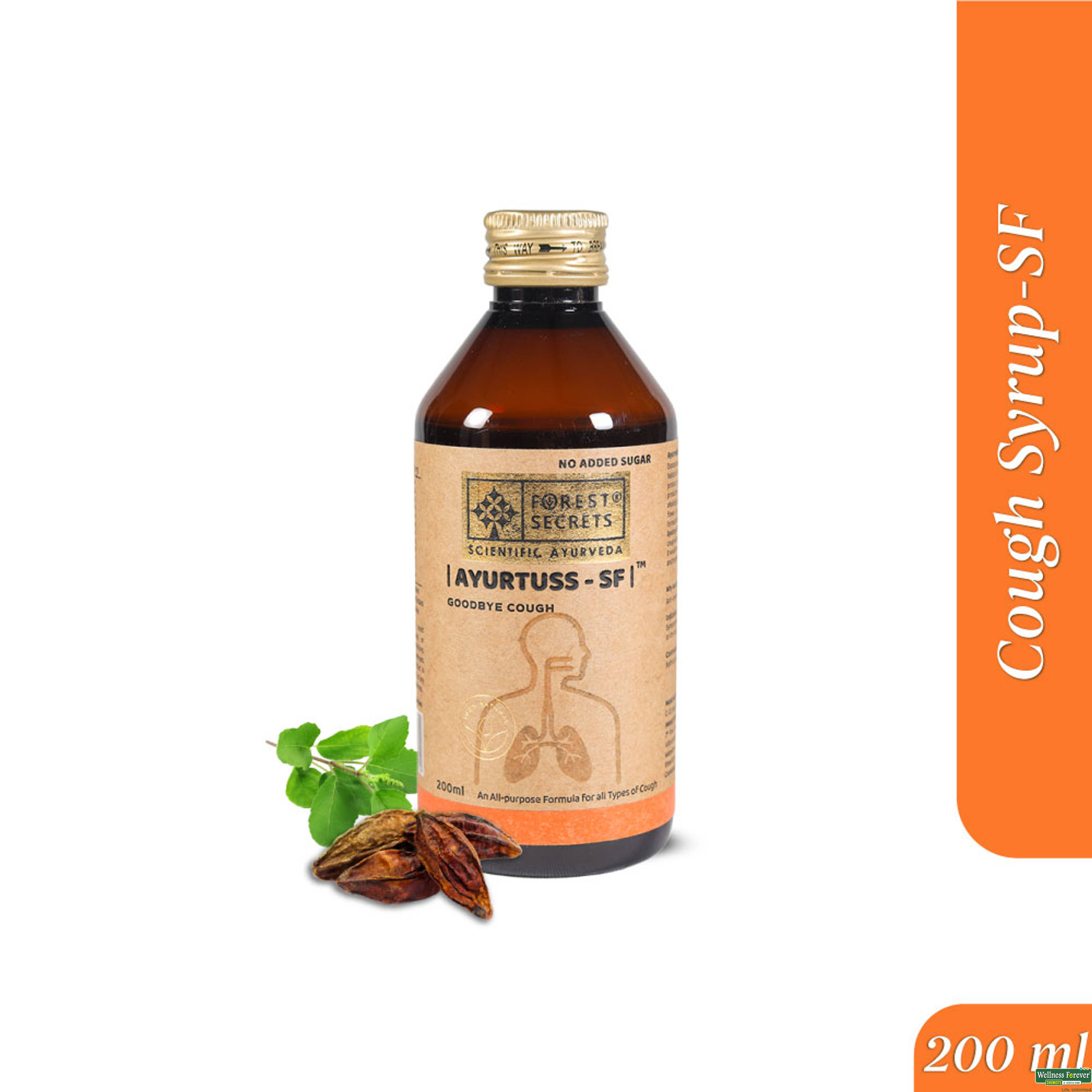 Forest Secrets Ayurtuss-Sf Sugar free Ayurvedic Cough Syrup 200ml-image