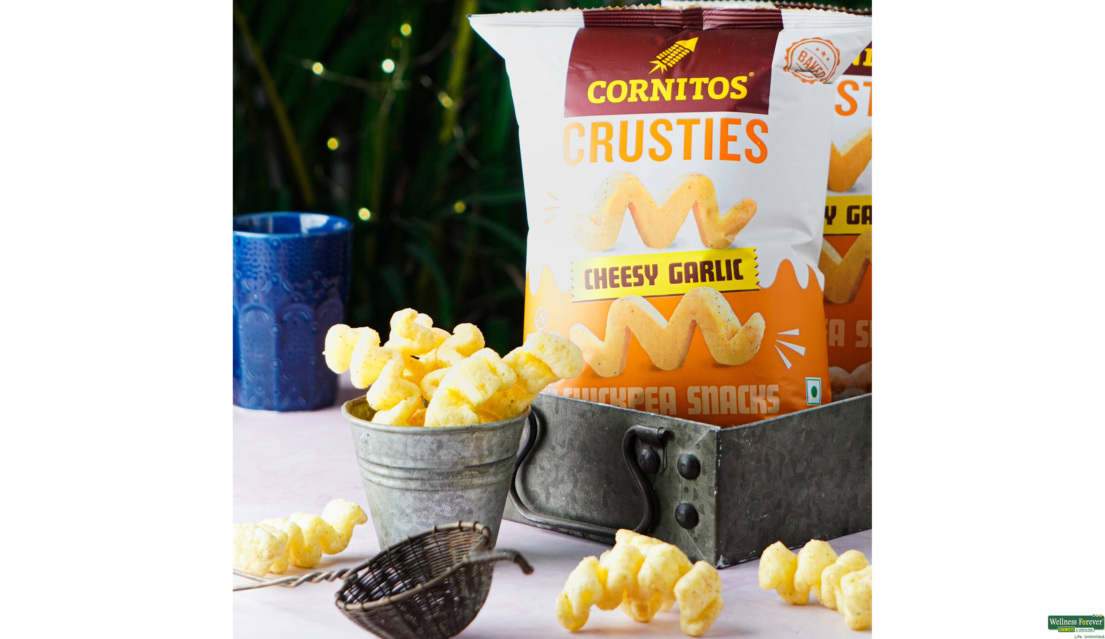 CORNITOS CHANA CRUSTIES CHEESYGARLIC 50GM- 3, 50GM, null