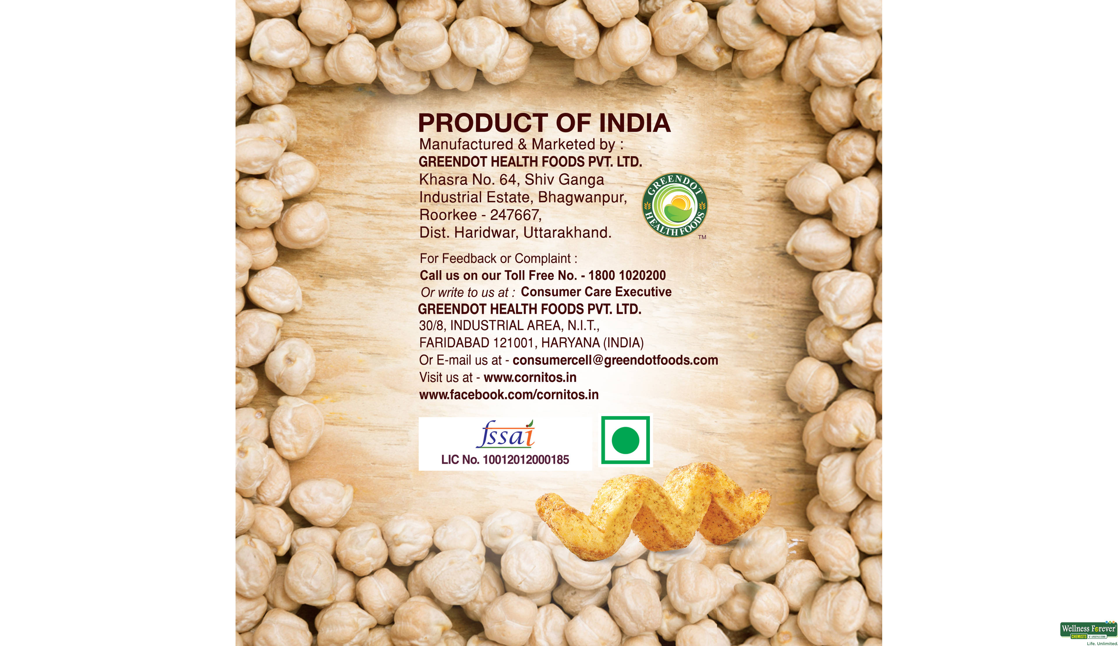 CORNITOS CHANA CRUSTIES CHEESYGARLIC 50GM- 9, 50GM, null