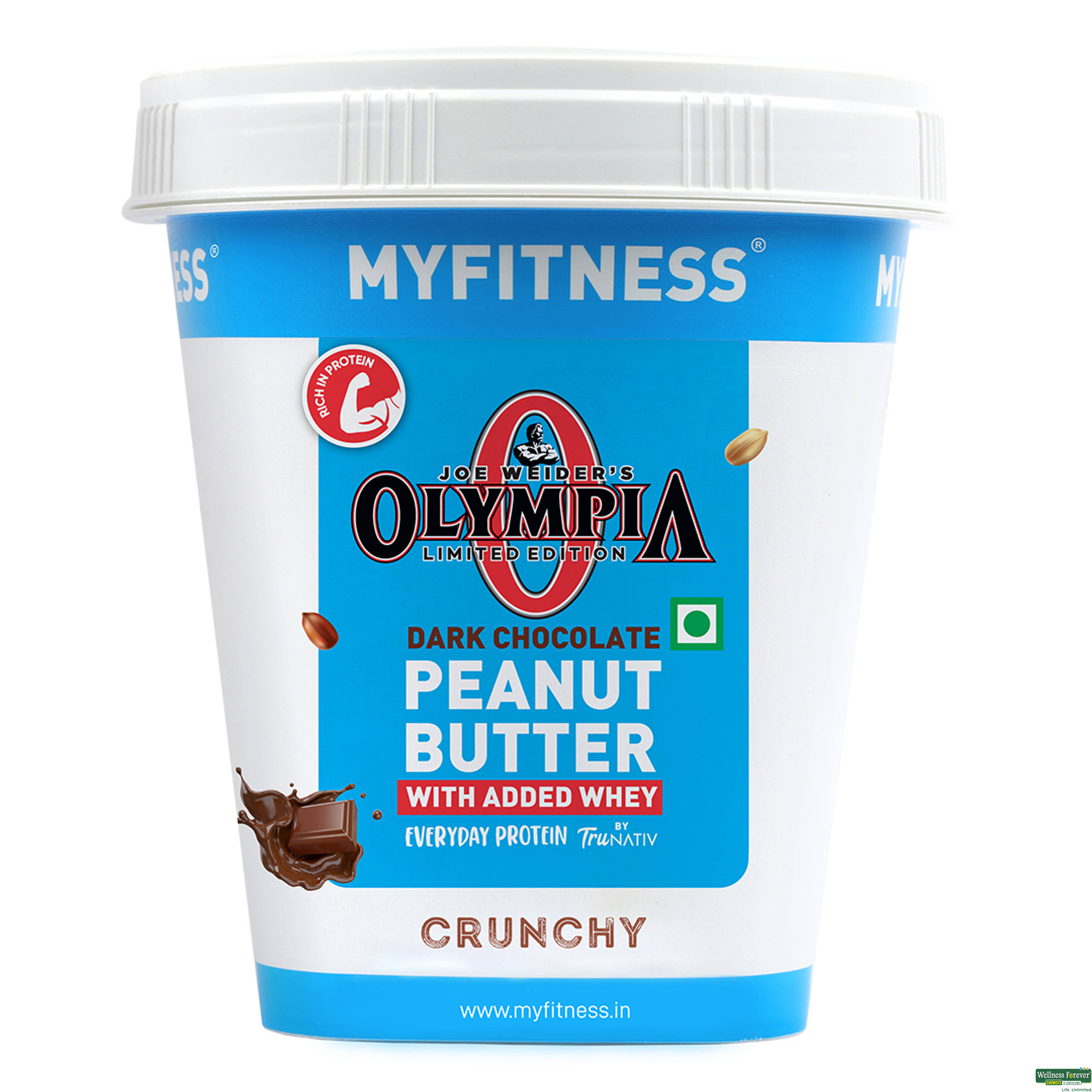 MY FITNESS PENUT BTR PROTEIN DARK CHOC CRUNCHY 510G-image