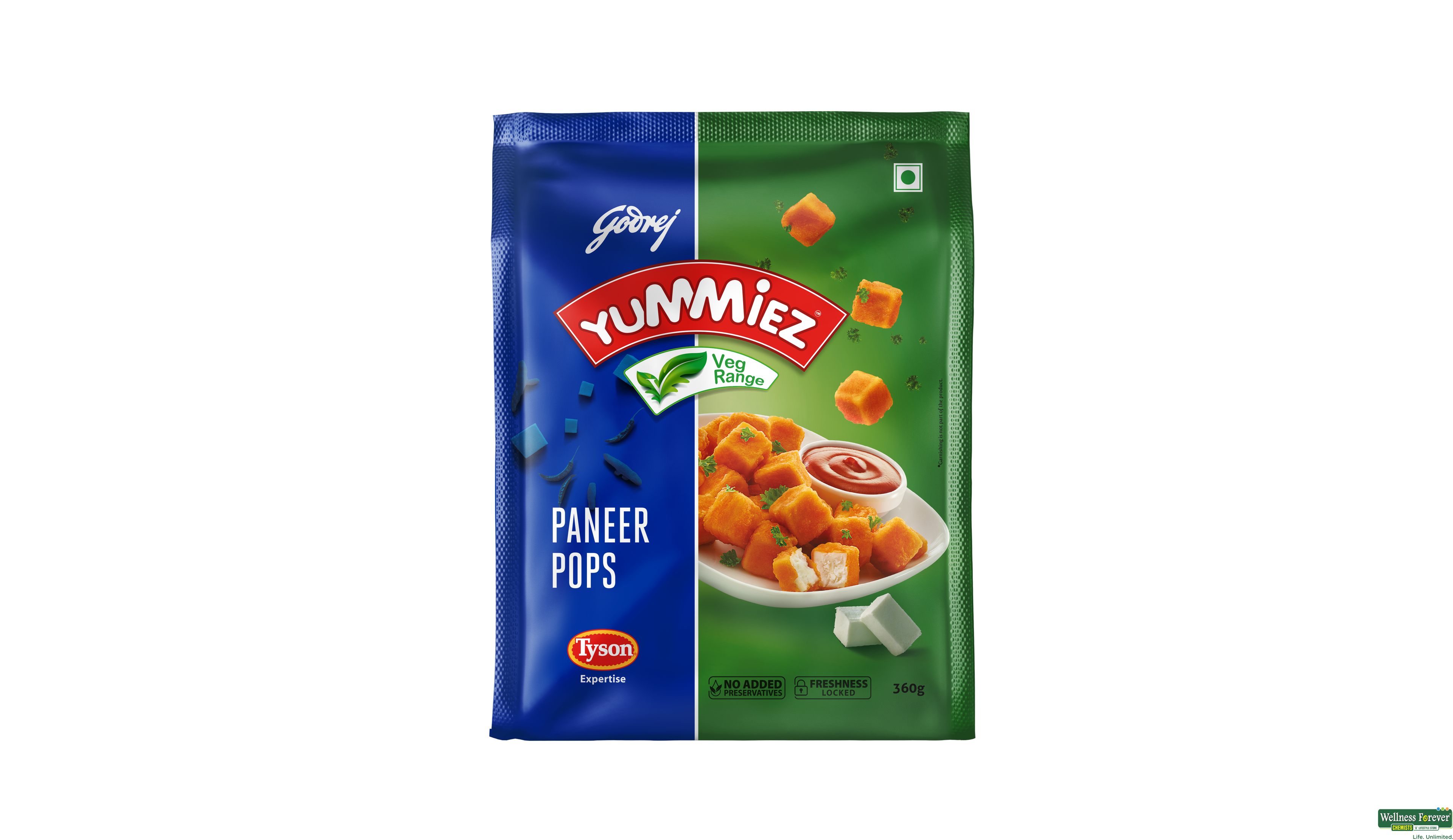 YUMMIEZ PANEER POPS 360G- 1, 360GM, 