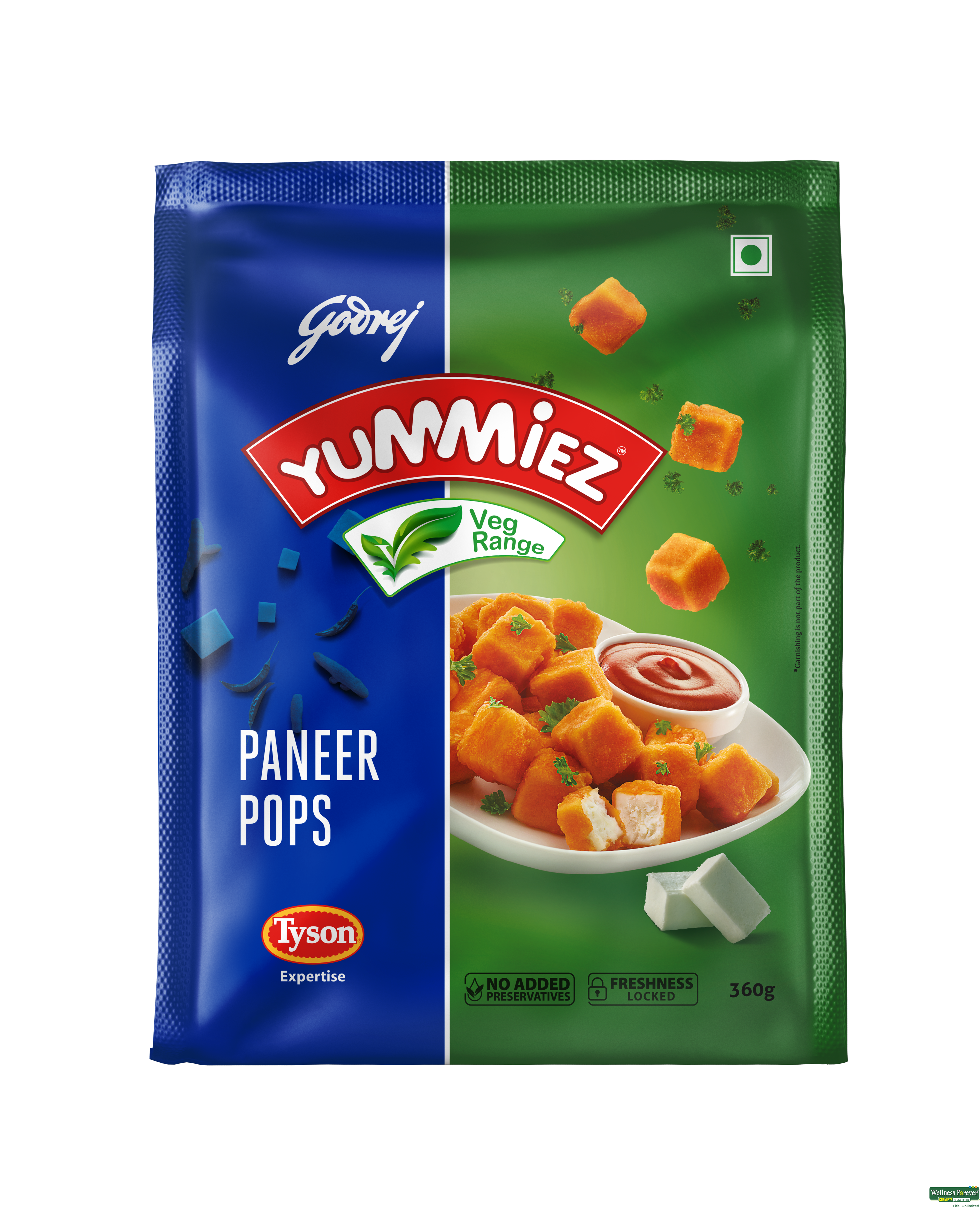 YUMMIEZ PANEER POPS 360G-image