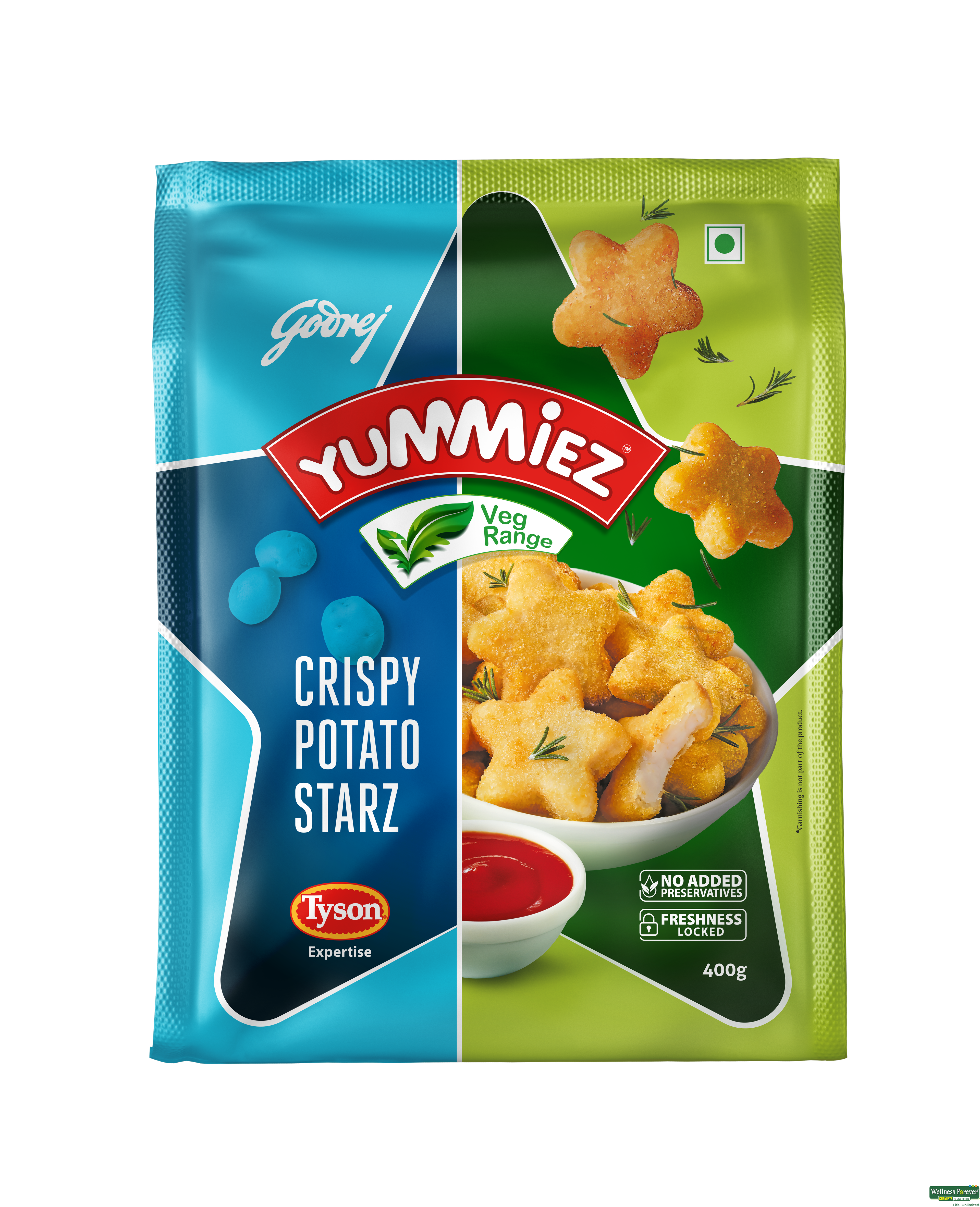 Yummiez Crispy Potato Starz 400g-image
