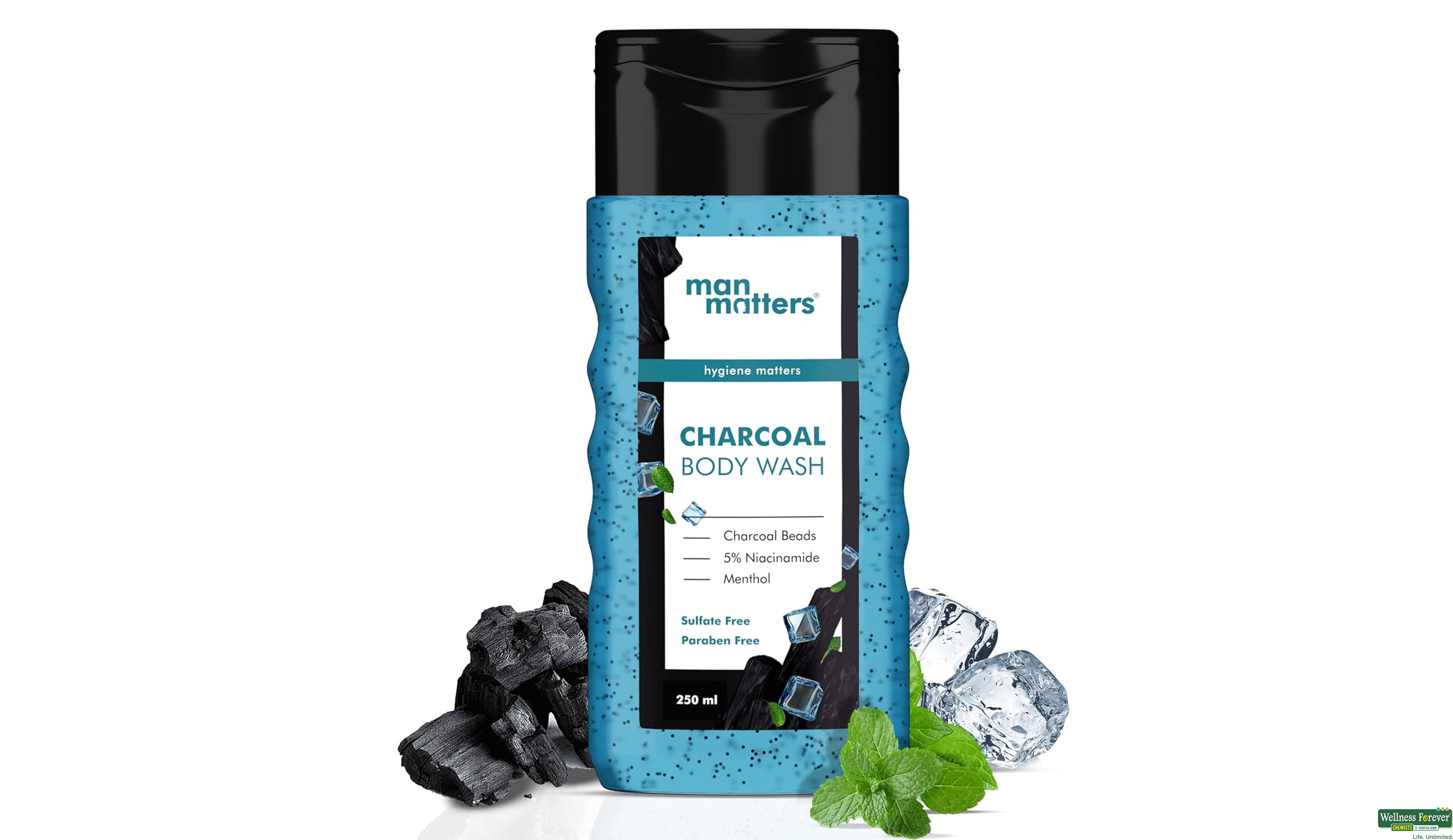 MAN MATTERS CHARCOAL BODY WASH- 1, 275ML, 