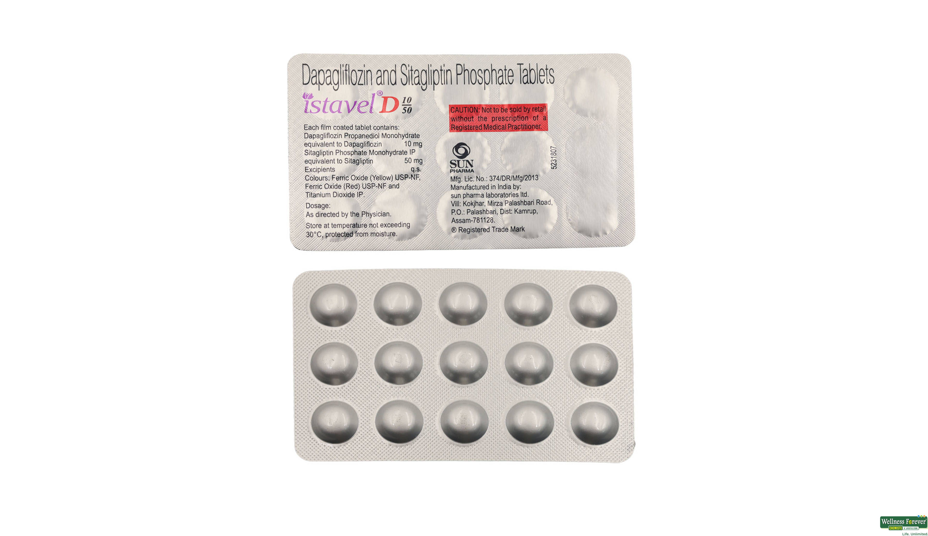 ISTAVEL D 10/50MG 15TAB- 1, 15TAB, 