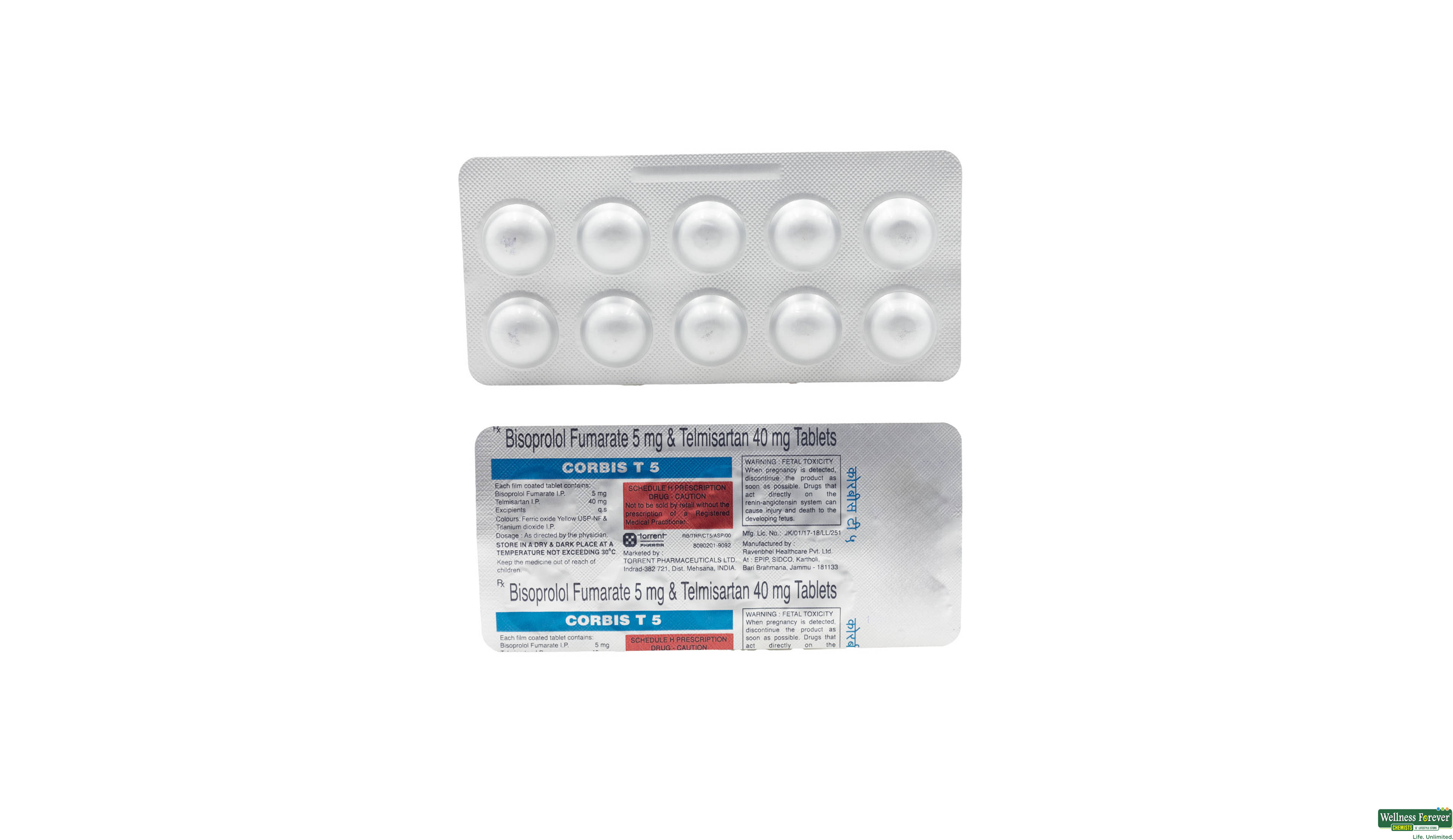 CORBIS T 5MG 10TAB- 1, 10TAB, 