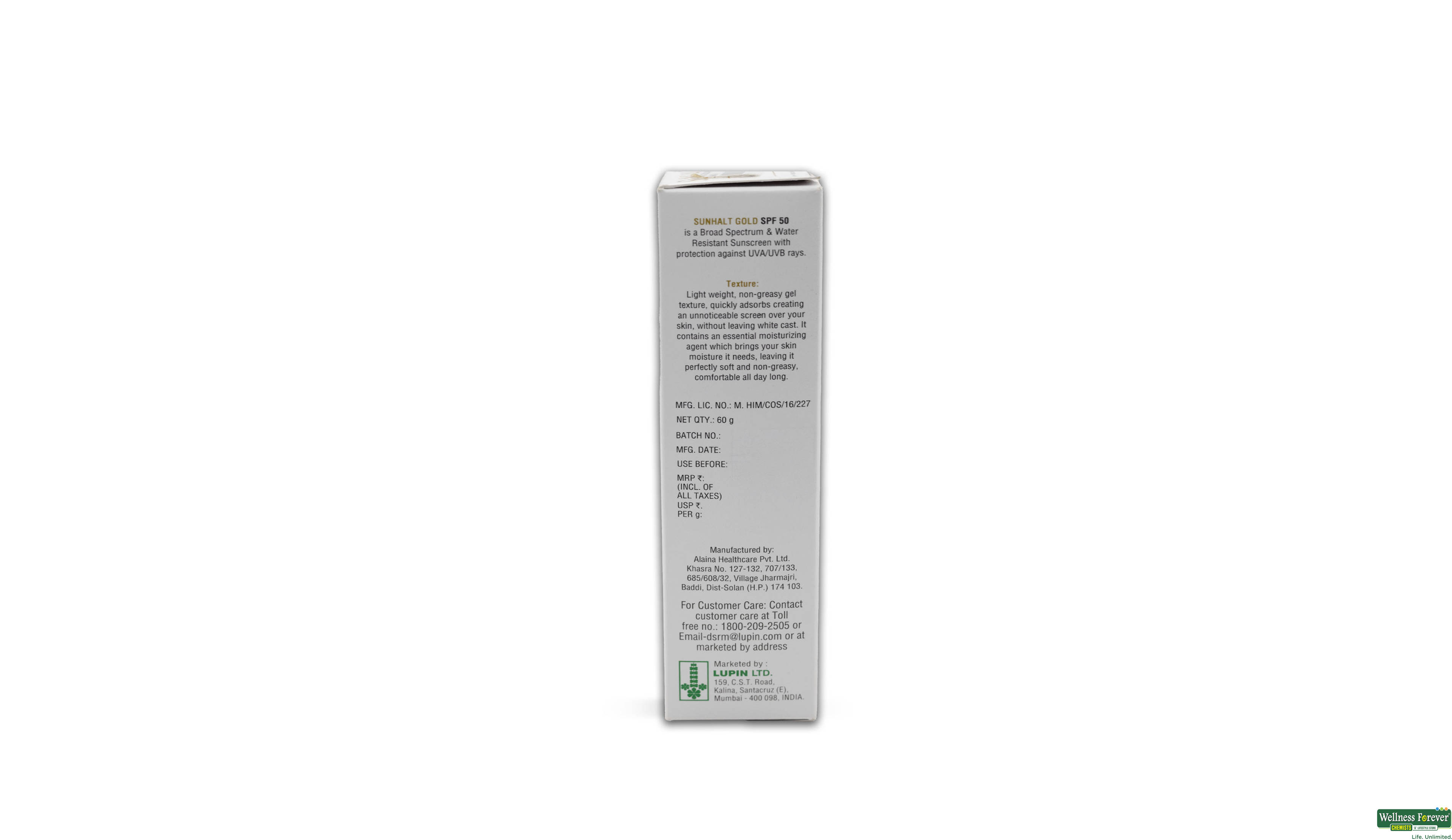 SUNHALT GOLD SPF50 SUNSCREEN 60GM- 4, 60GM, null