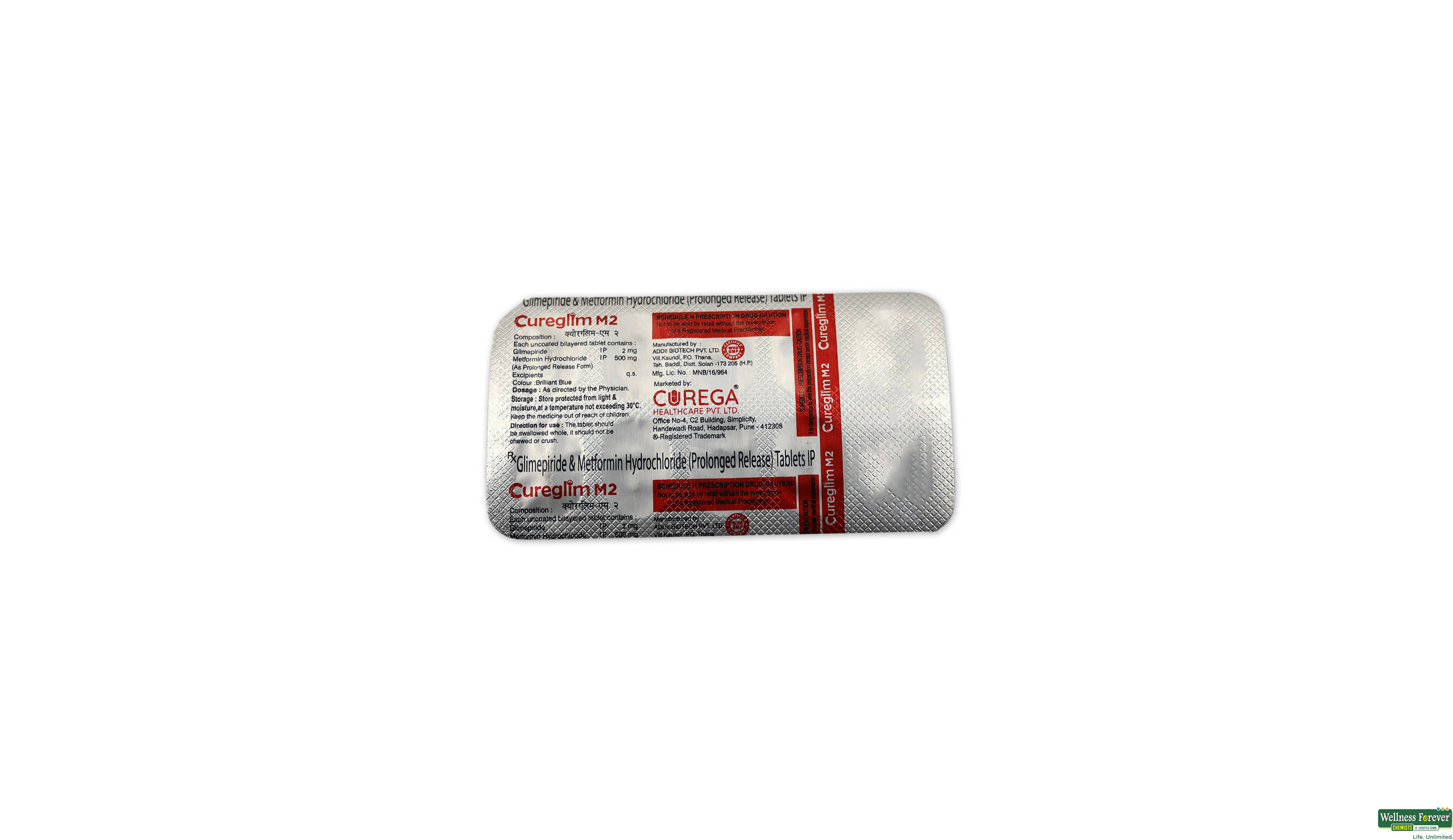 CUREGLIM M 2MG 10TAB- 1, 10TAB, null