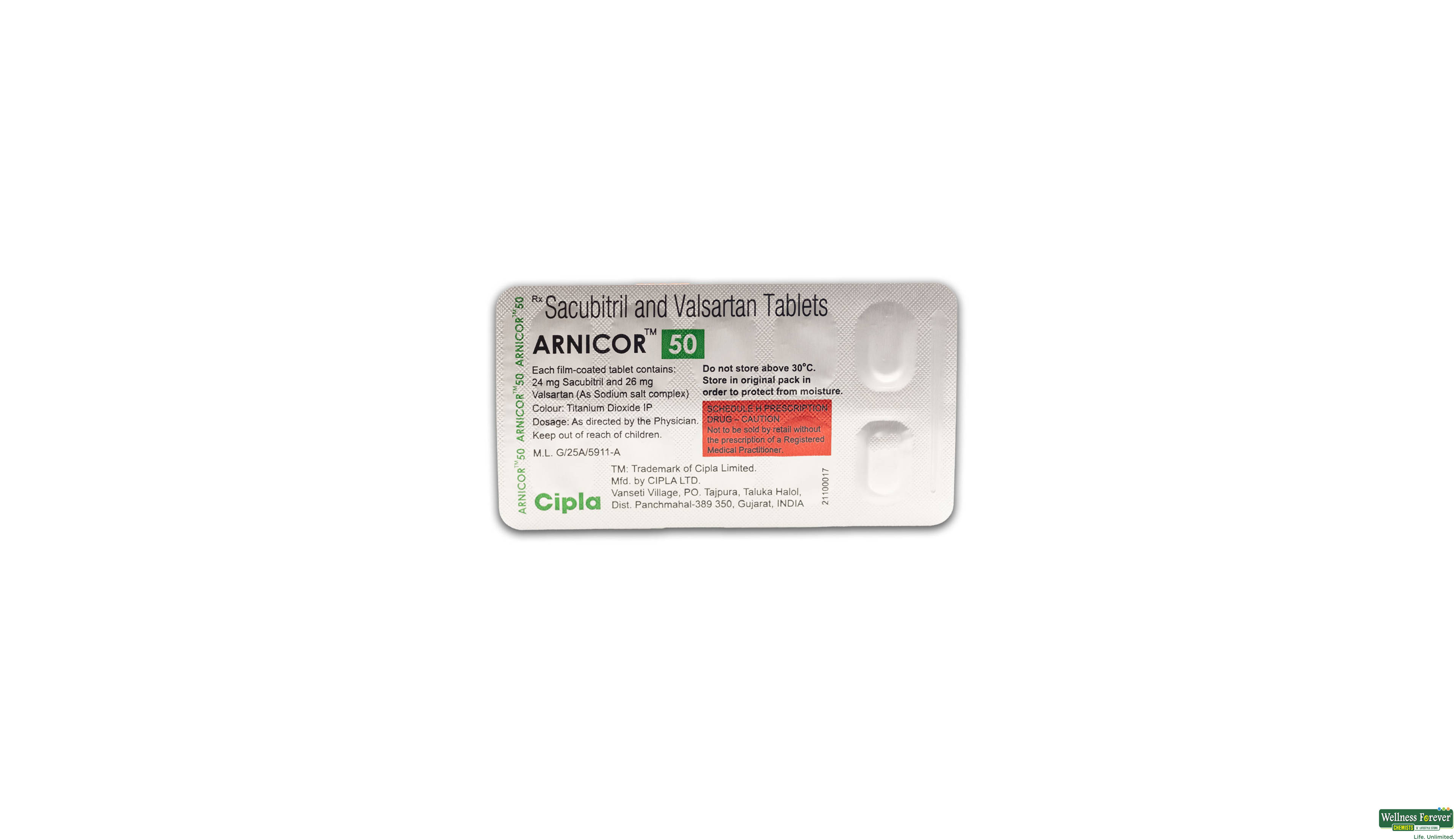 ARNICOR 50MG 10TAB- 3, 10TAB, null