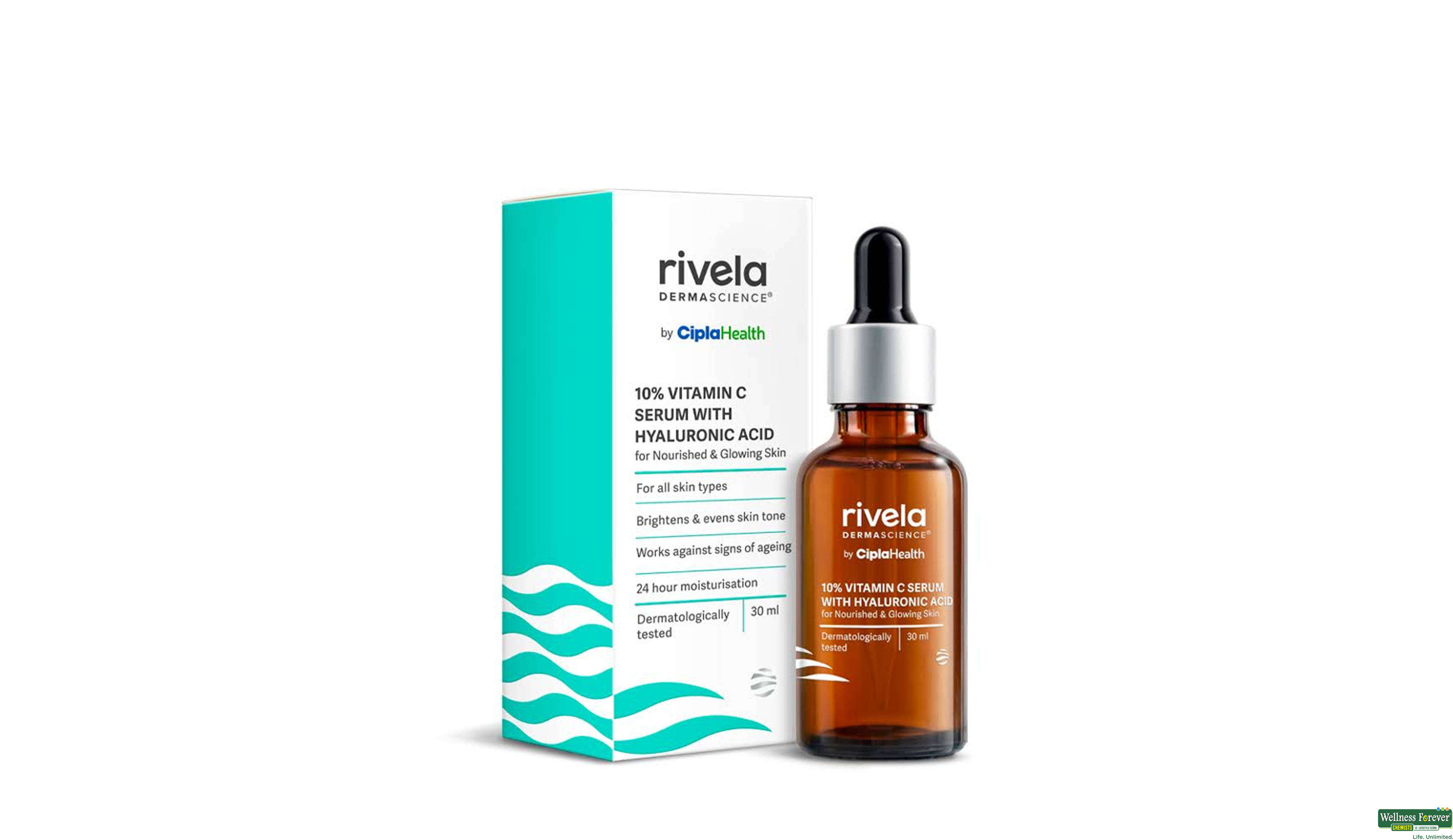 RIVELA 10% VIT C WITH HA F/SERUM 30ML- 1, 30ML, null