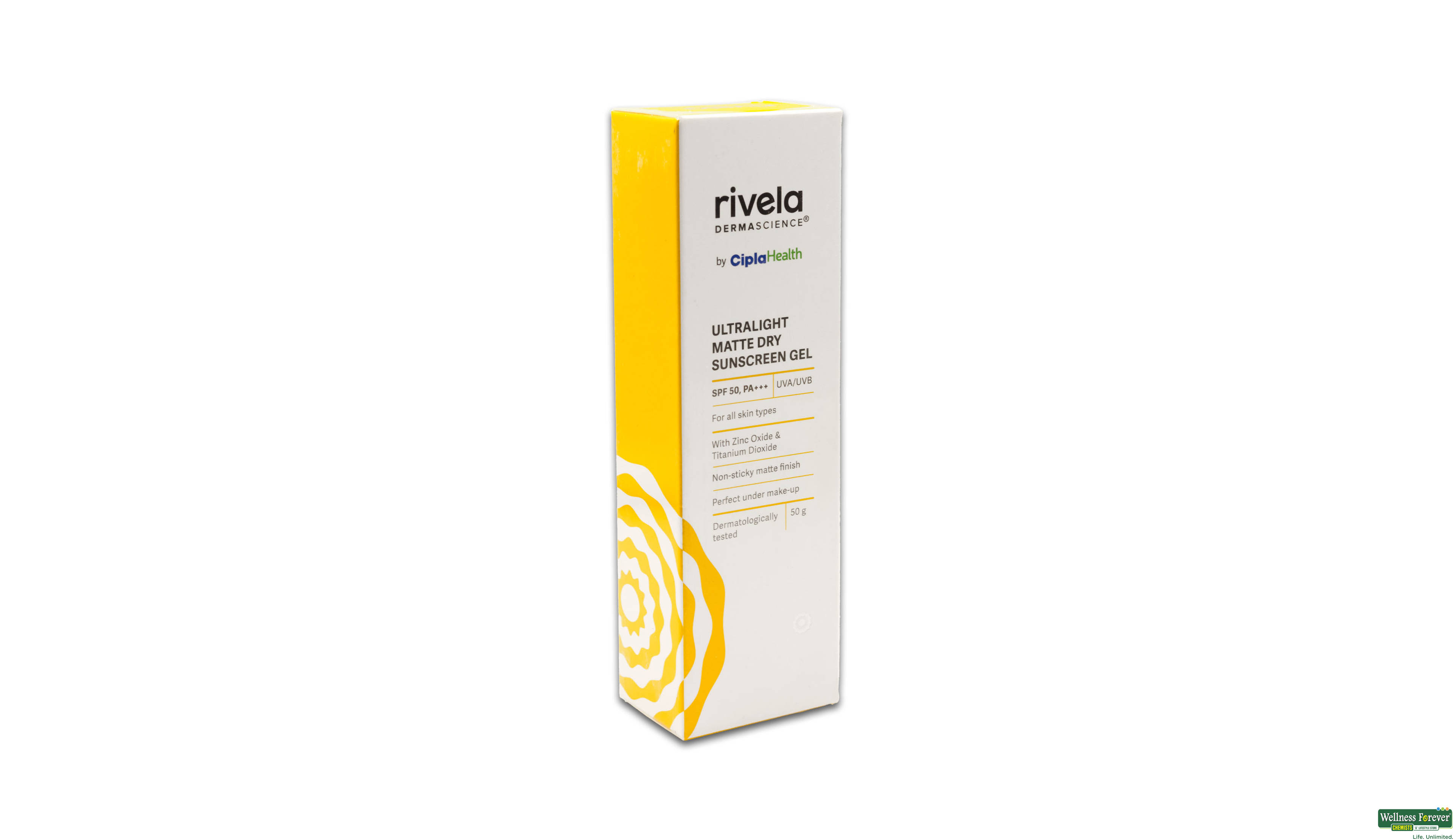 RIVELA ULTRALIGHT MATTE DRY SUNSCREEN GEL 50GM- 1, 50GM, null