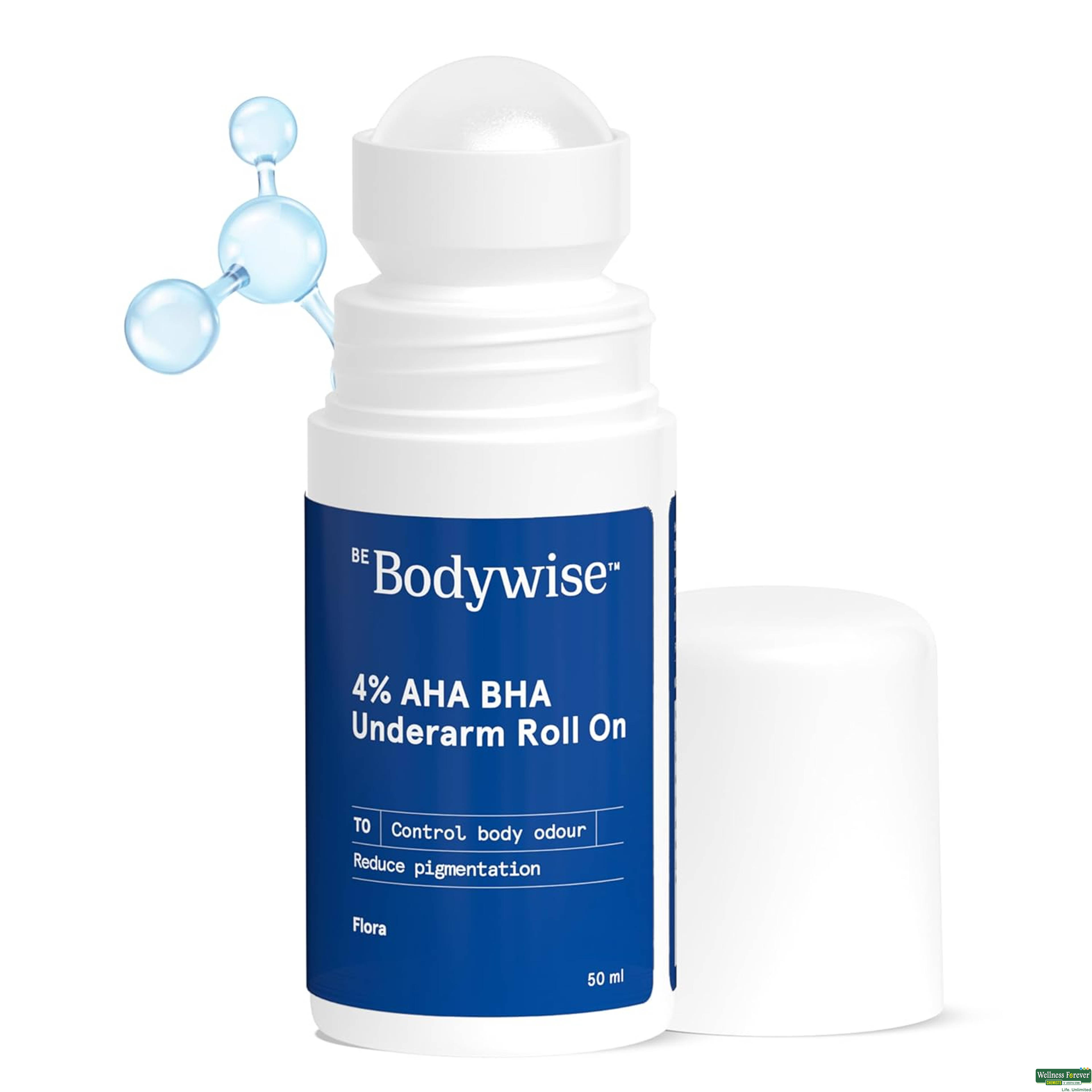 BE BODYWISE 4% AHA BHA UNDERARM ROLL ON 50ML-image