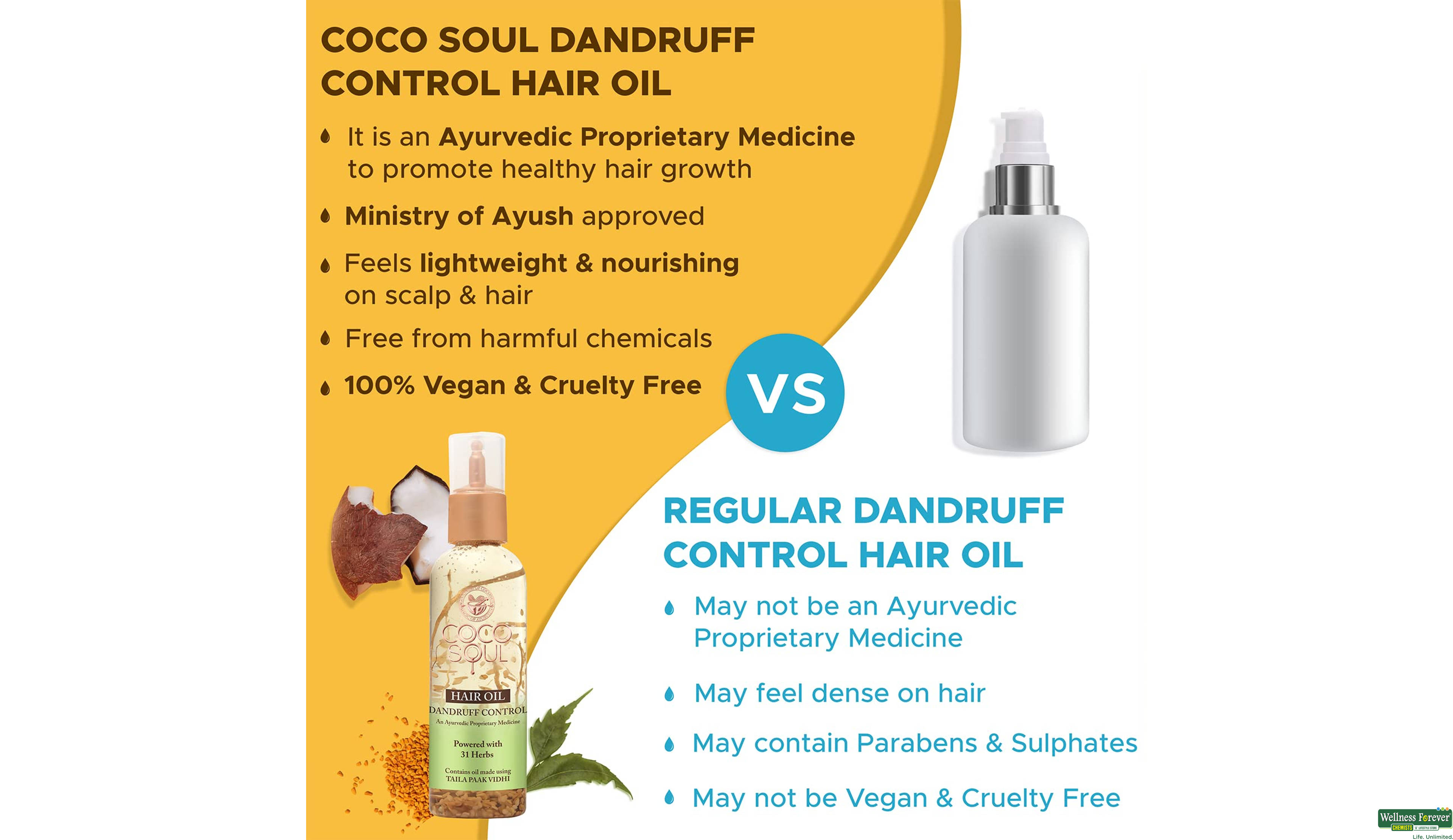 COCO SOUL DANDRUFF CONTROL HAIR OIL 95ML- 5, 95ML, 