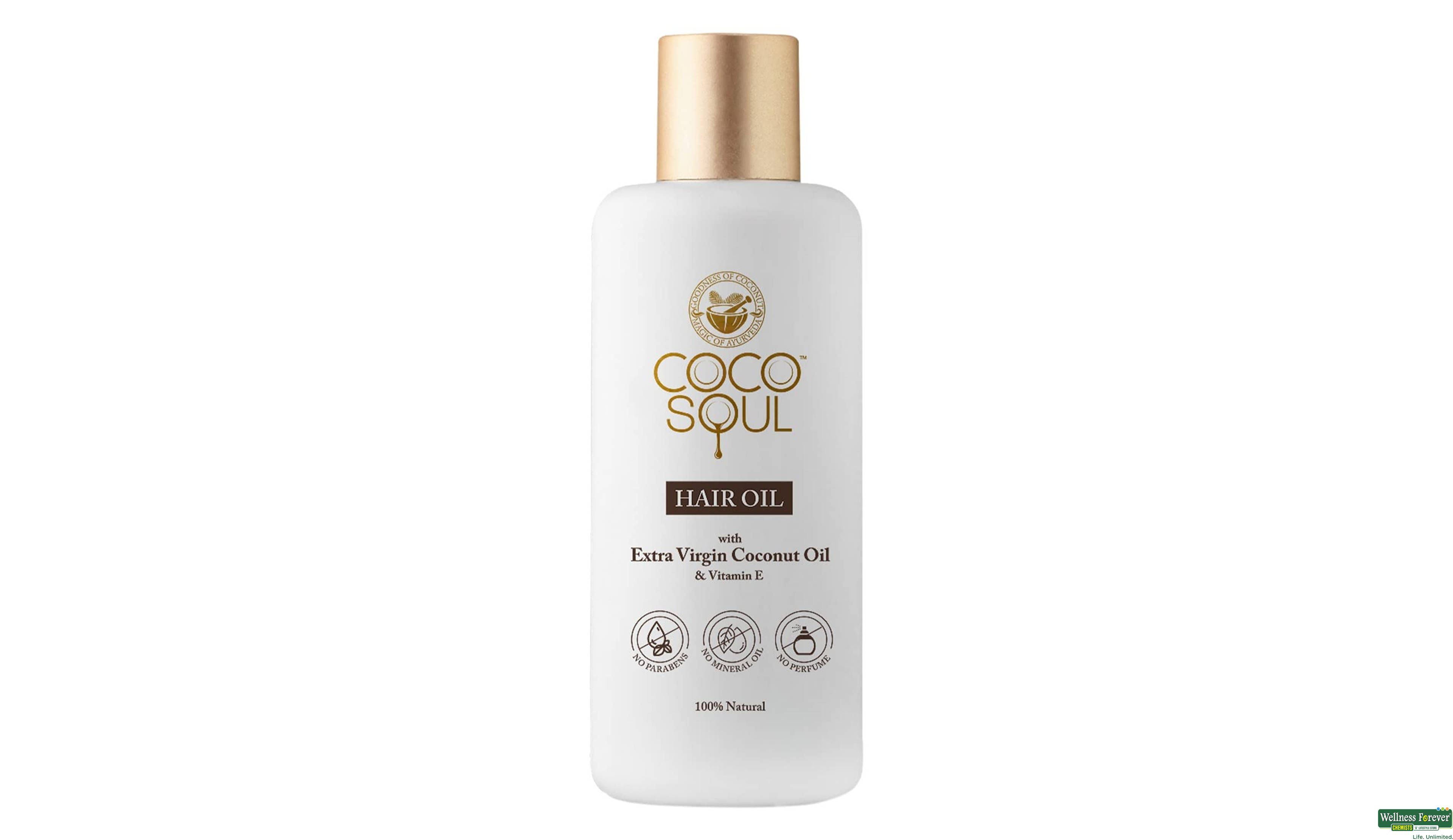 COCO SOUL HAIR OIL EXTRA VIRGIN COCONUT & VIT E 200ML- 1, 200ML, 